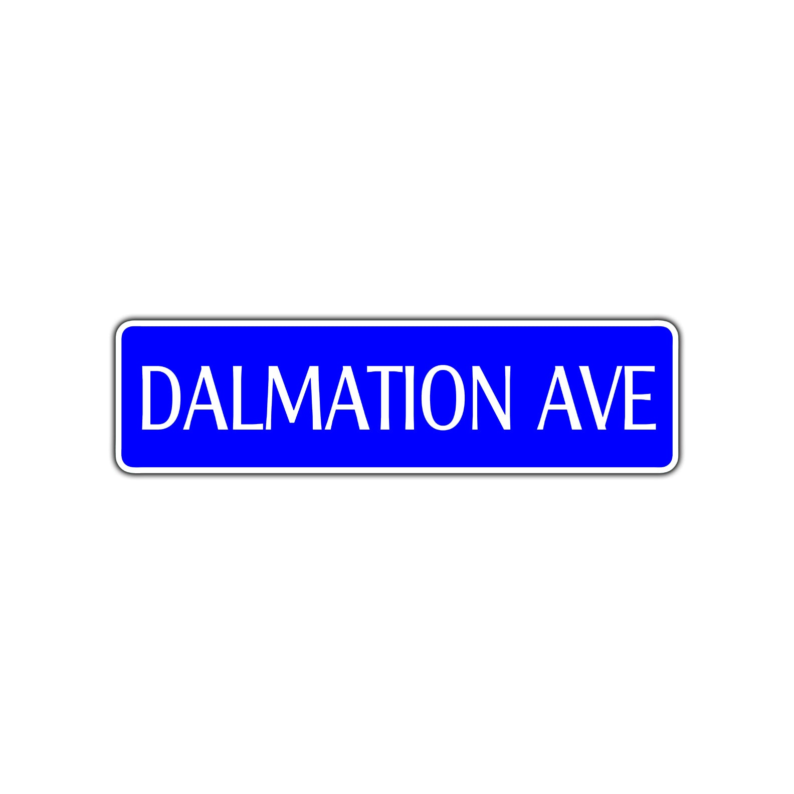 Dalmation Ave Road Aluminum Metal Novelty Street Plate Sign Wall Gift Decor