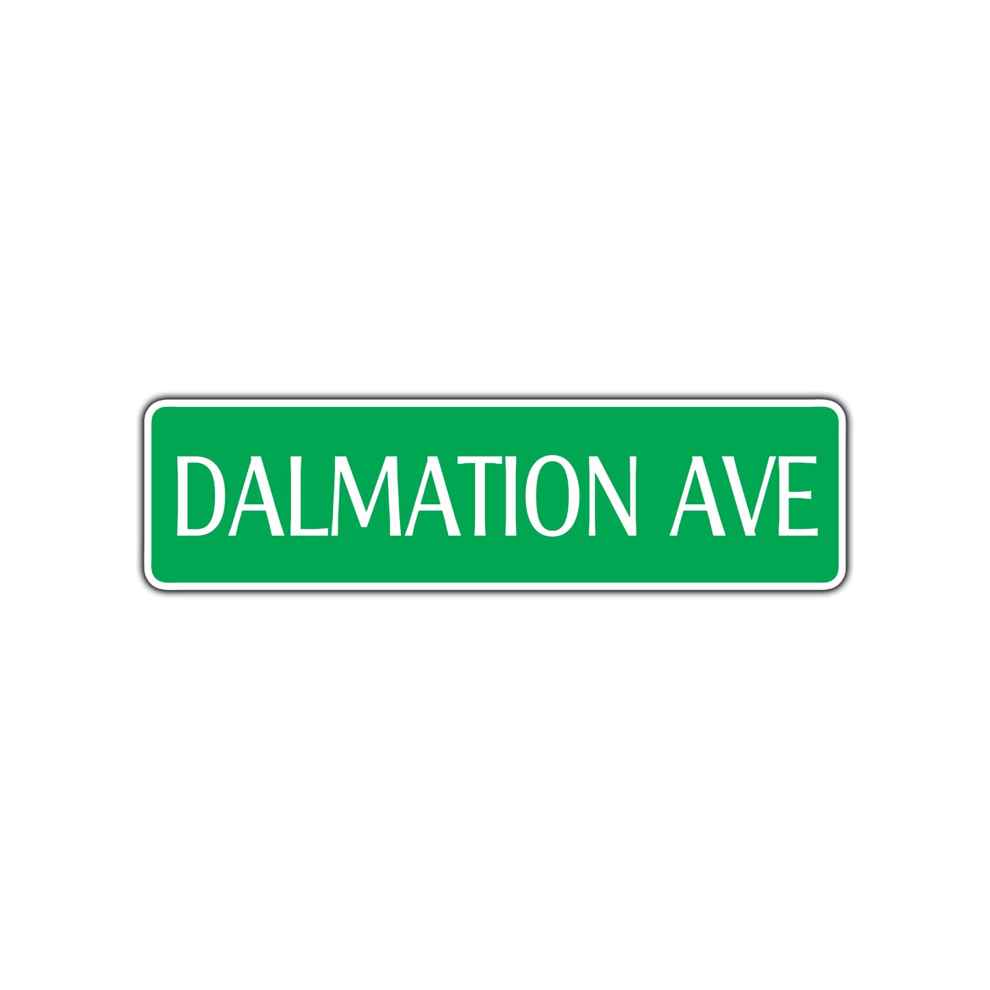 Dalmation Ave Road Aluminum Metal Novelty Street Plate Sign Wall Gift Decor