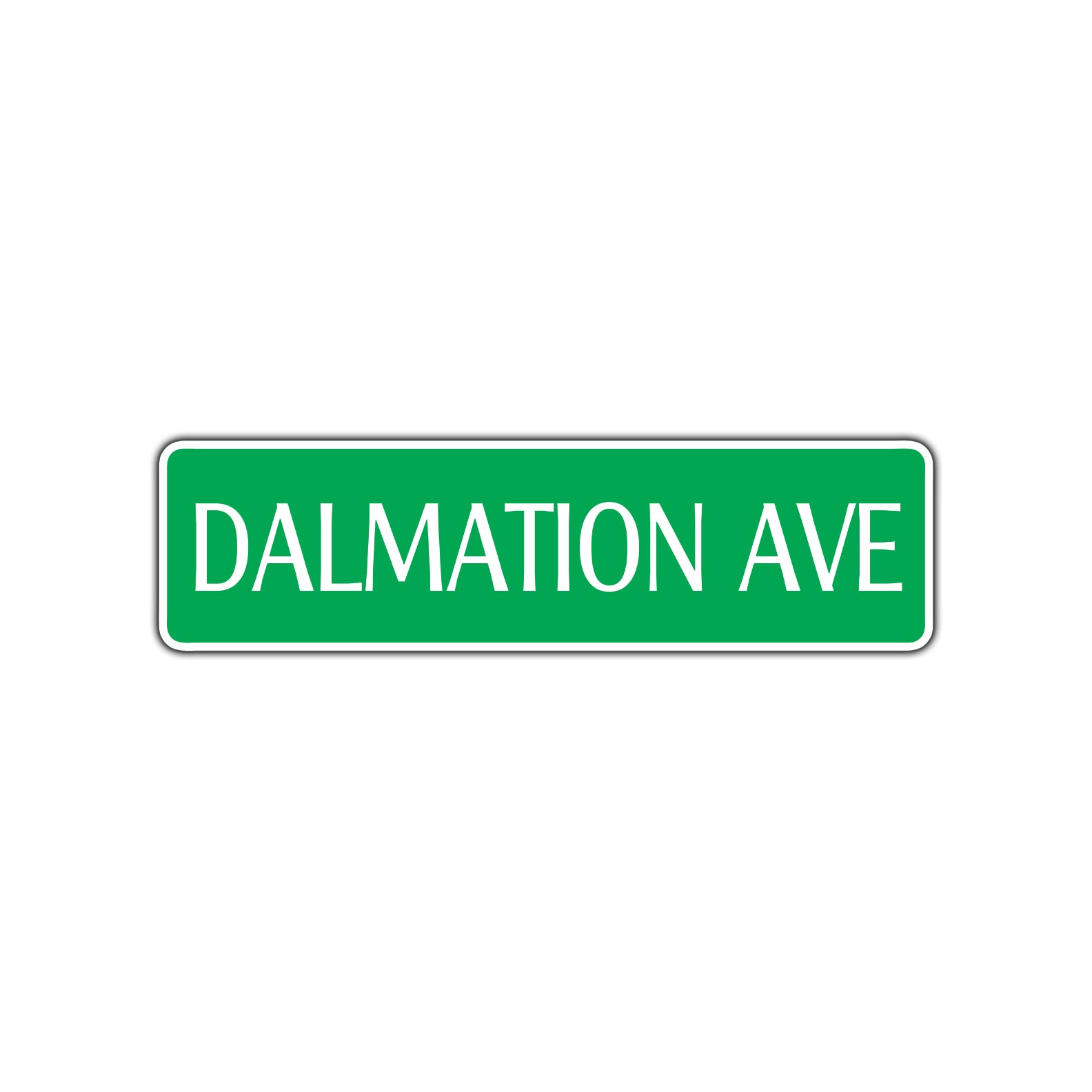 Dalmation Ave Road Aluminum Metal Novelty Street Plate Sign Wall Gift Decor