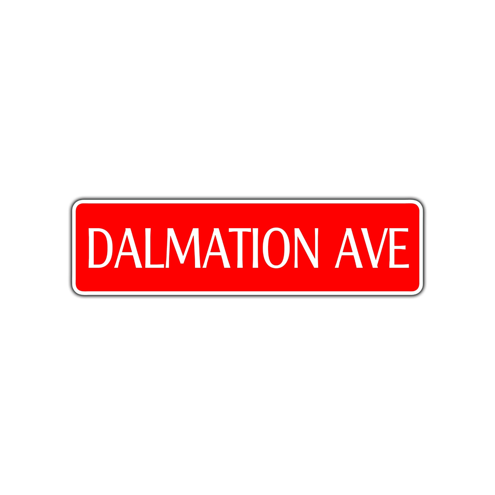 Dalmation Ave Road Aluminum Metal Novelty Street Plate Sign Wall Gift Decor