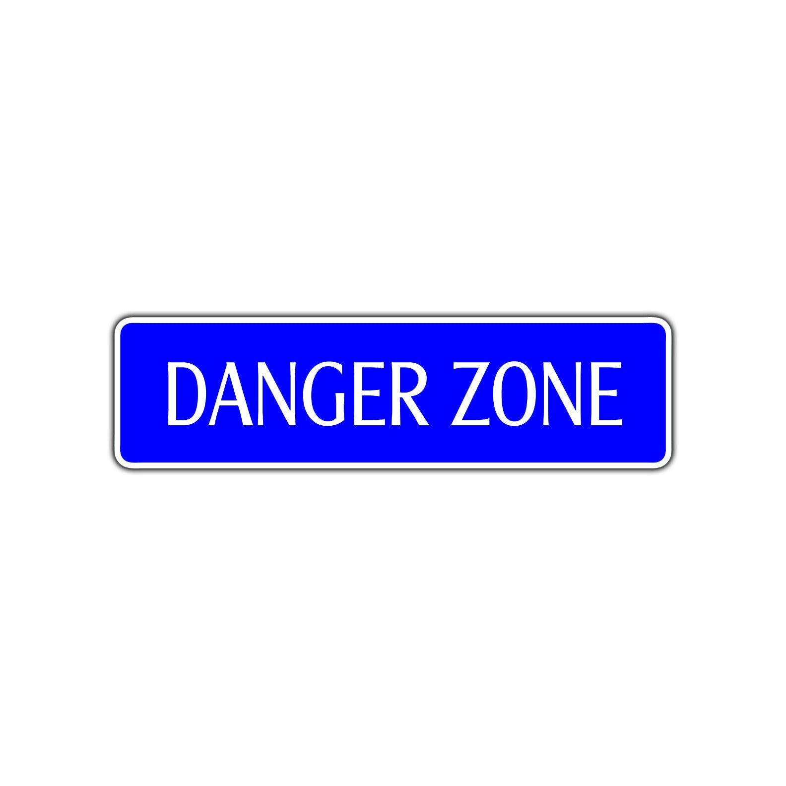 Danger Zone Road Aluminum Metal Novelty Street Plate Sign Wall Gift Decor