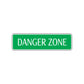 Danger Zone Road Aluminum Metal Novelty Street Plate Sign Wall Gift Decor