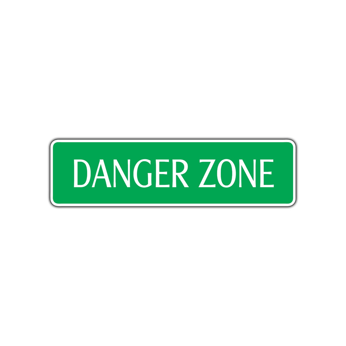 Danger Zone Road Aluminum Metal Novelty Street Plate Sign Wall Gift Decor