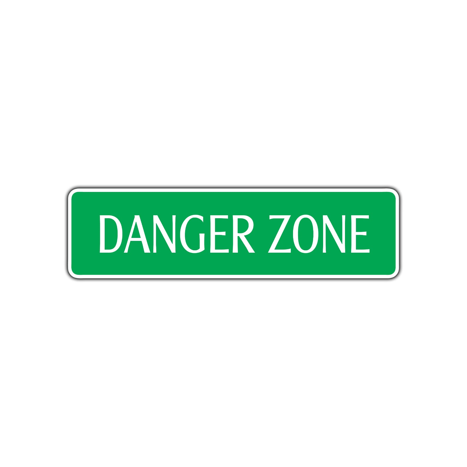 Danger Zone Road Aluminum Metal Novelty Street Plate Sign Wall Gift Decor