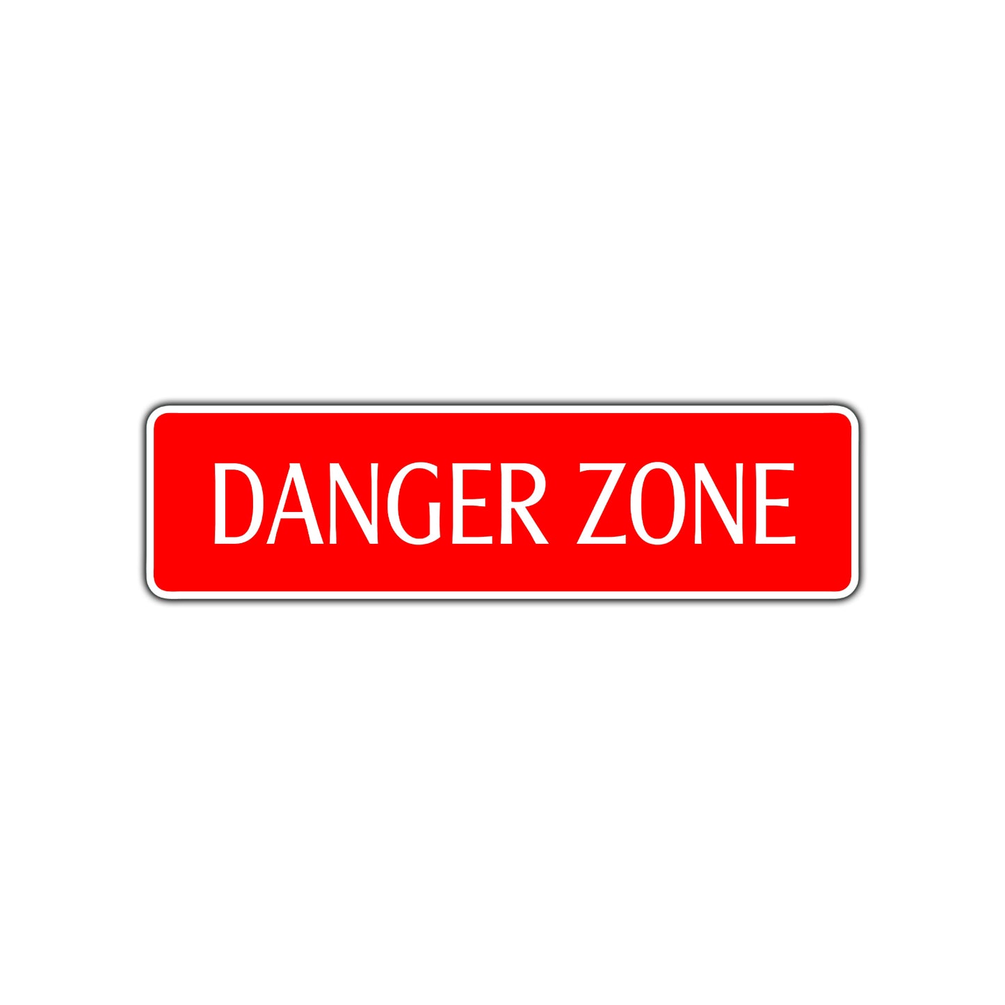 Danger Zone Road Aluminum Metal Novelty Street Plate Sign Wall Gift Decor