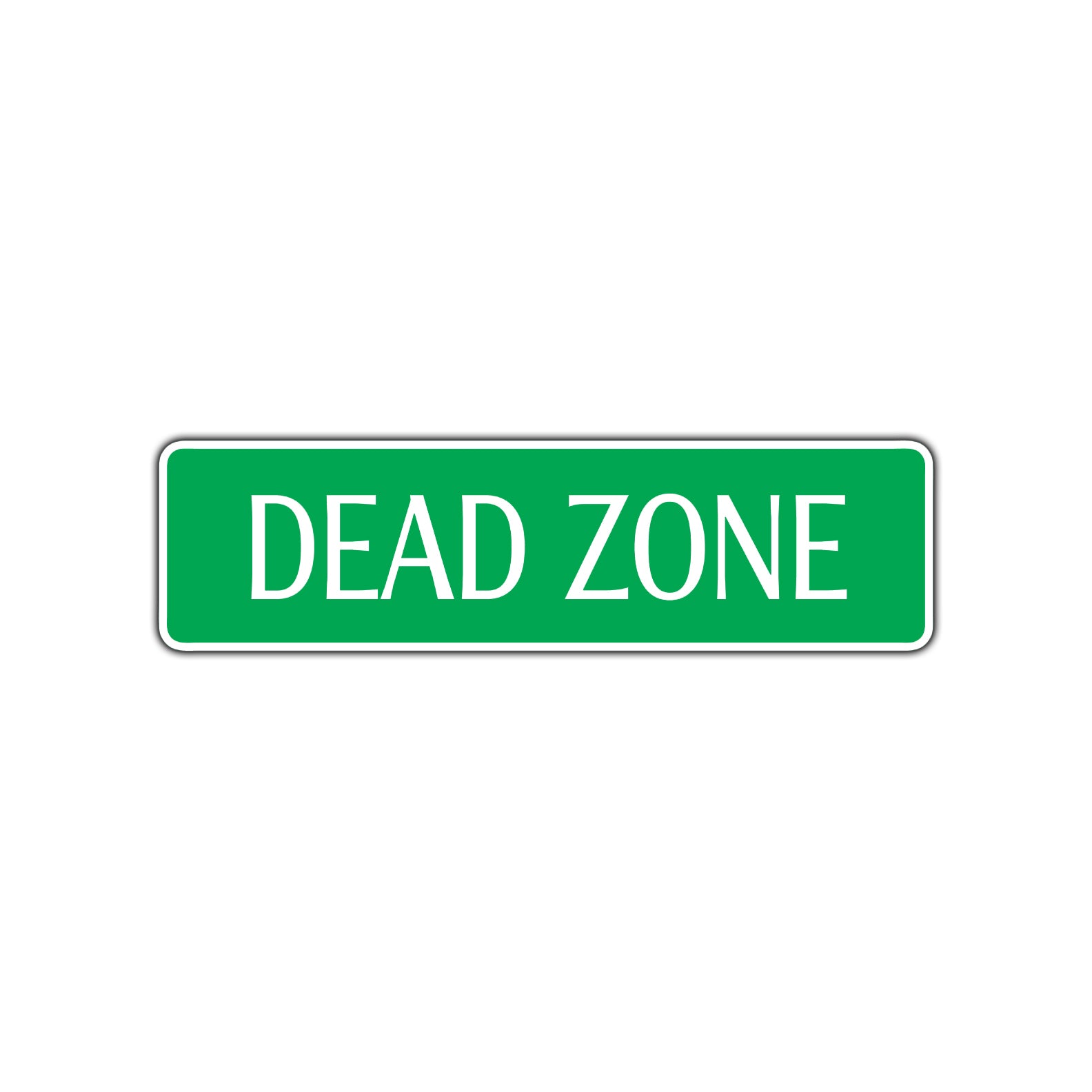 Dead Zone Road Aluminum Metal Novelty Street Plate Sign Wall Gift Decor