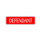 Defendant Lawyer Courthouse Road Aluminum Metal Novelty Street Plate Sign Wall Gift Decor