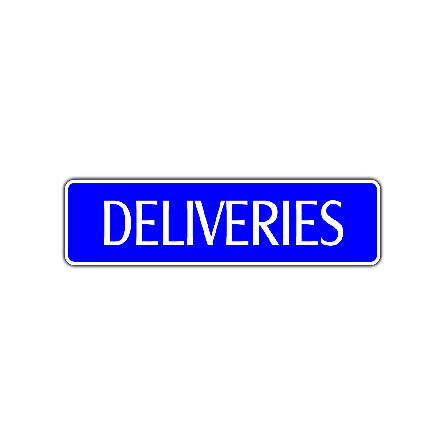 Deliveries Shipping & Receiving Road Aluminum Metal Novelty Street Plate Sign Wall Gift Decor
