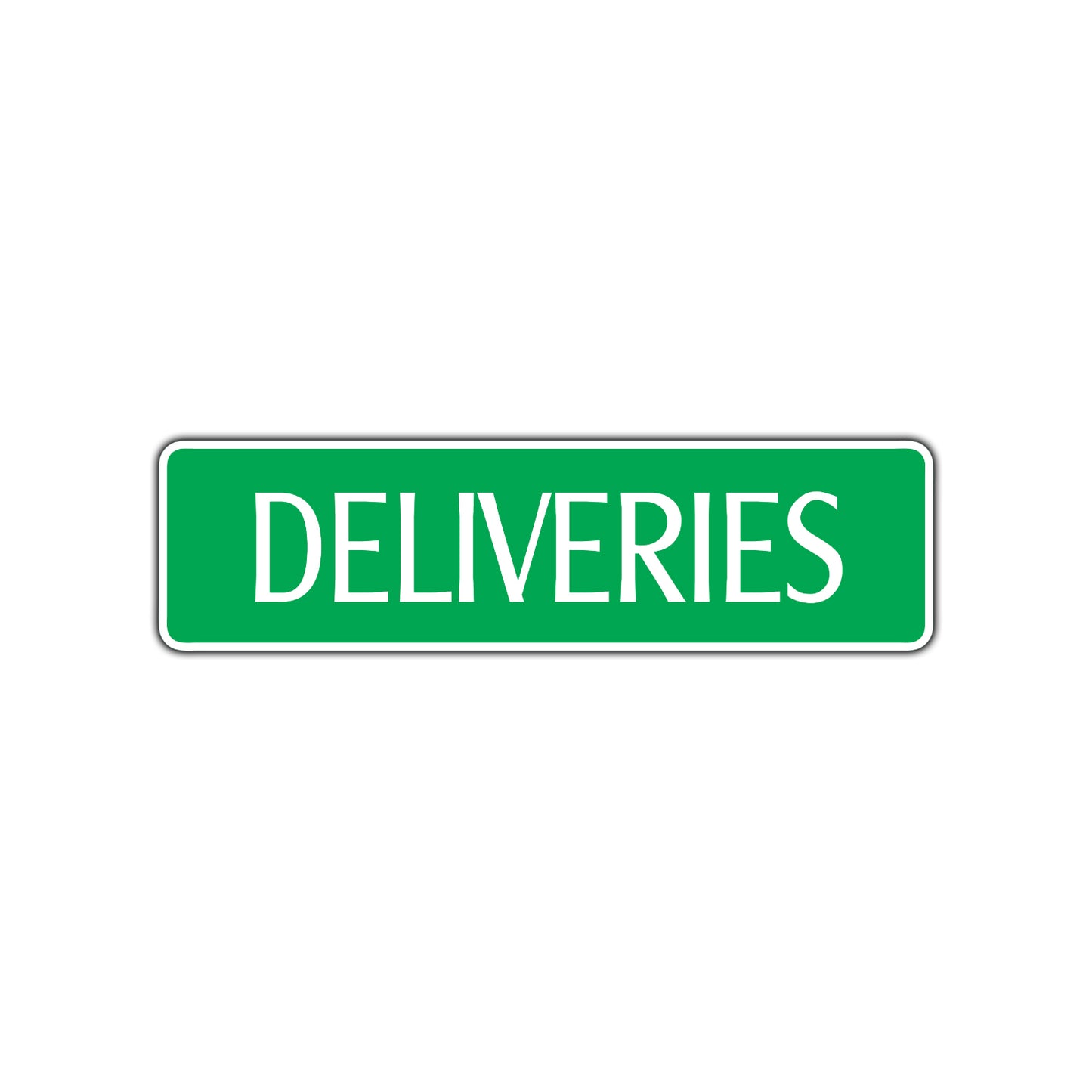Deliveries Shipping & Receiving Road Aluminum Metal Novelty Street Plate Sign Wall Gift Decor