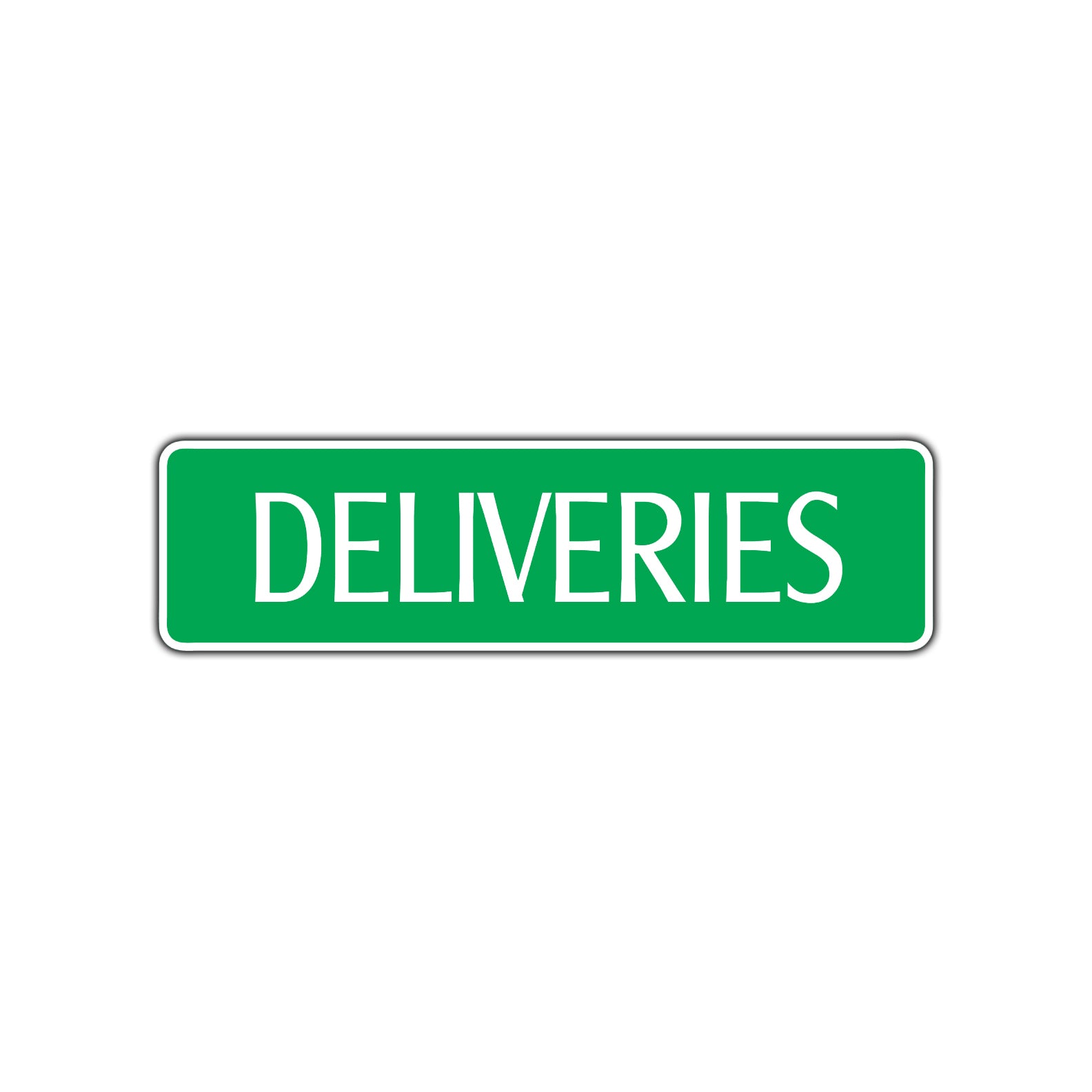 Deliveries Shipping & Receiving Road Aluminum Metal Novelty Street Plate Sign Wall Gift Decor
