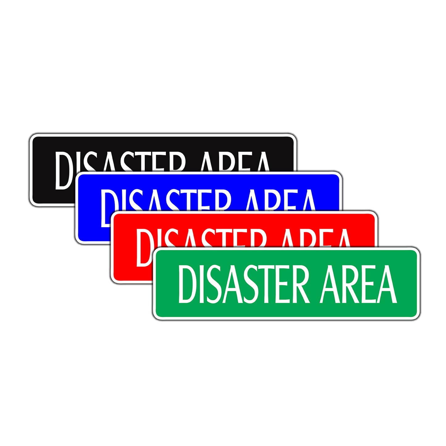 Disaster Area Road Aluminum Metal Novelty Street Plate Sign Wall Gift Decor