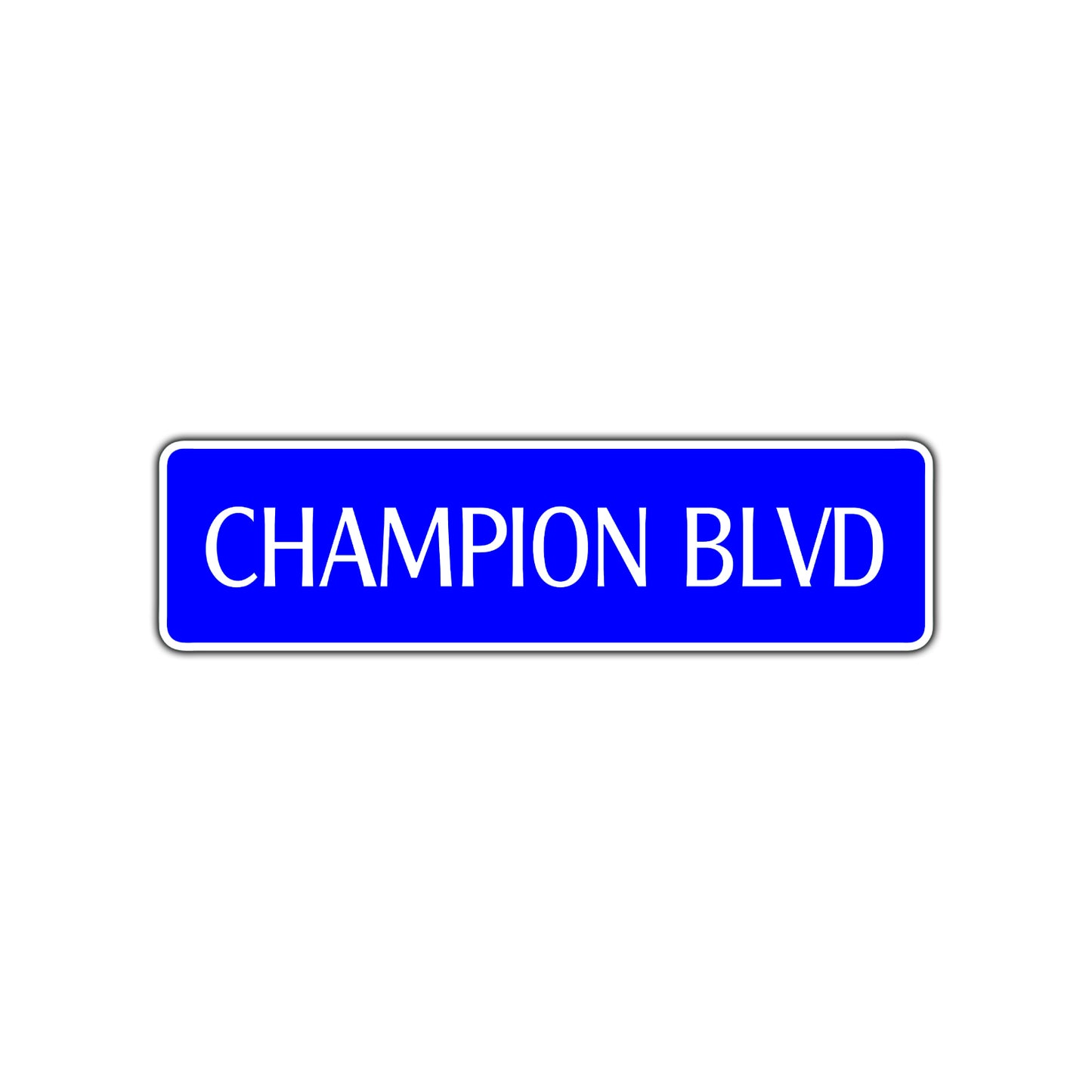 Champion Boulevard Road Aluminum Metal Novelty Street Plate Sign Wall Gift Decor