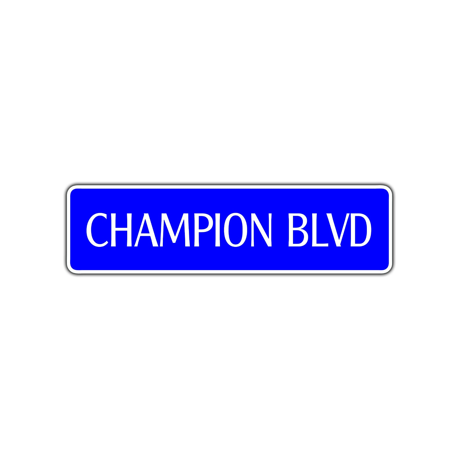 Champion Boulevard Road Aluminum Metal Novelty Street Plate Sign Wall Gift Decor