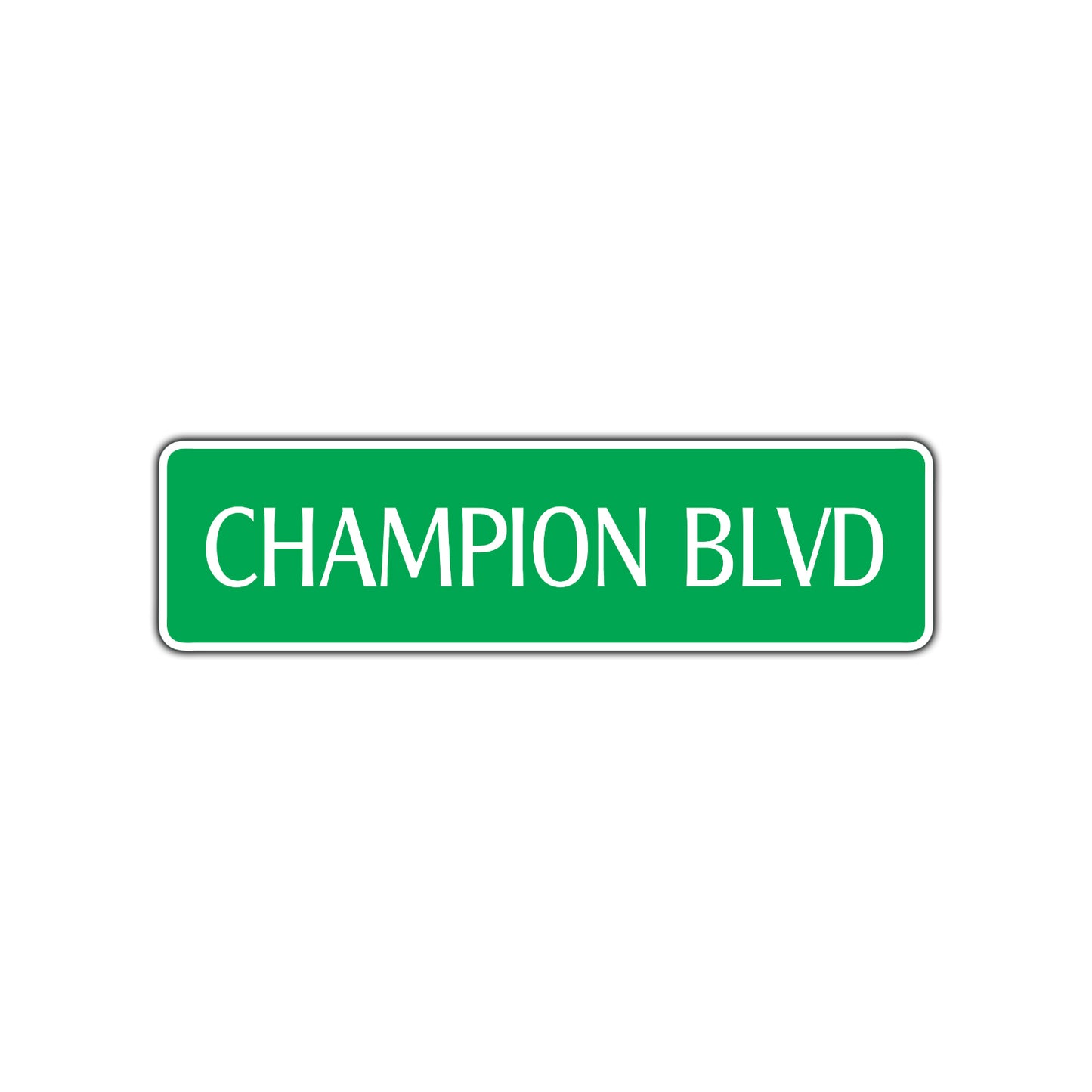 Champion Boulevard Road Aluminum Metal Novelty Street Plate Sign Wall Gift Decor