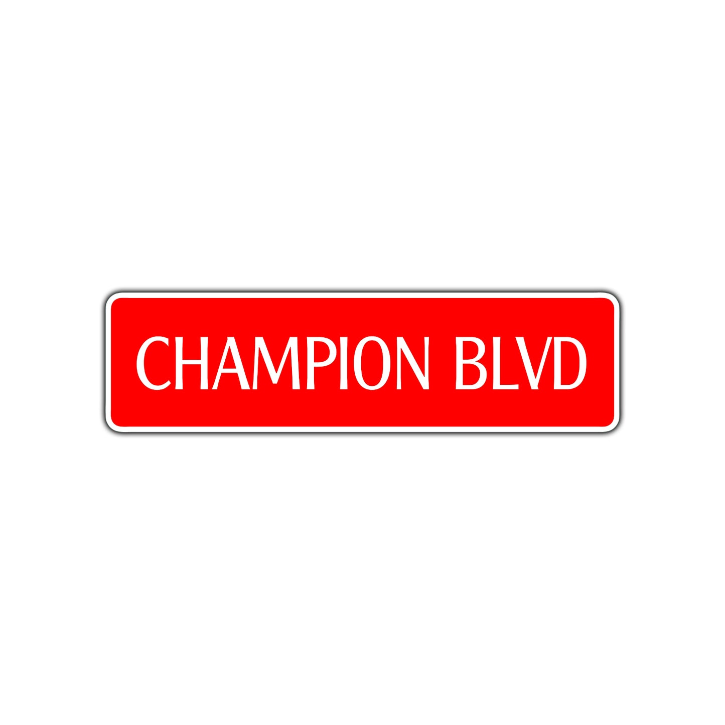 Champion Boulevard Road Aluminum Metal Novelty Street Plate Sign Wall Gift Decor