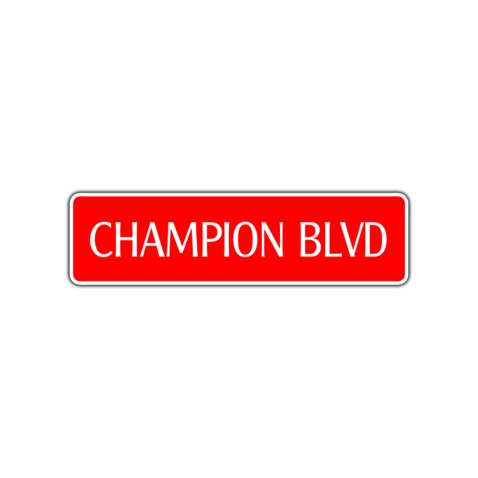 Champion Boulevard Road Aluminum Metal Novelty Street Plate Sign Wall Gift Decor