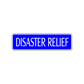 Disaster Relief Warning Road Aluminum Metal Novelty Street Plate Sign Wall Gift Decor
