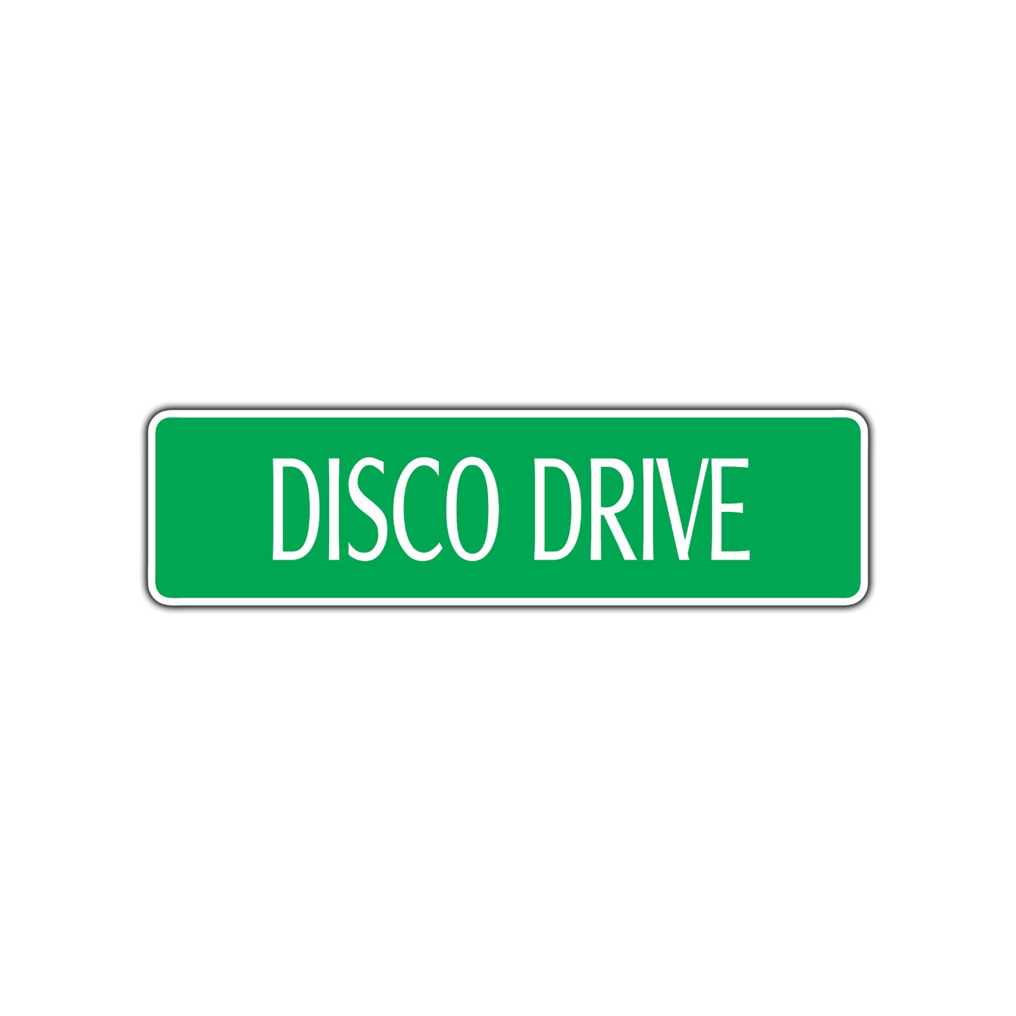 Disco Drive Musical Group Road Aluminum Metal Novelty Street Plate Sign Wall Gift Decor
