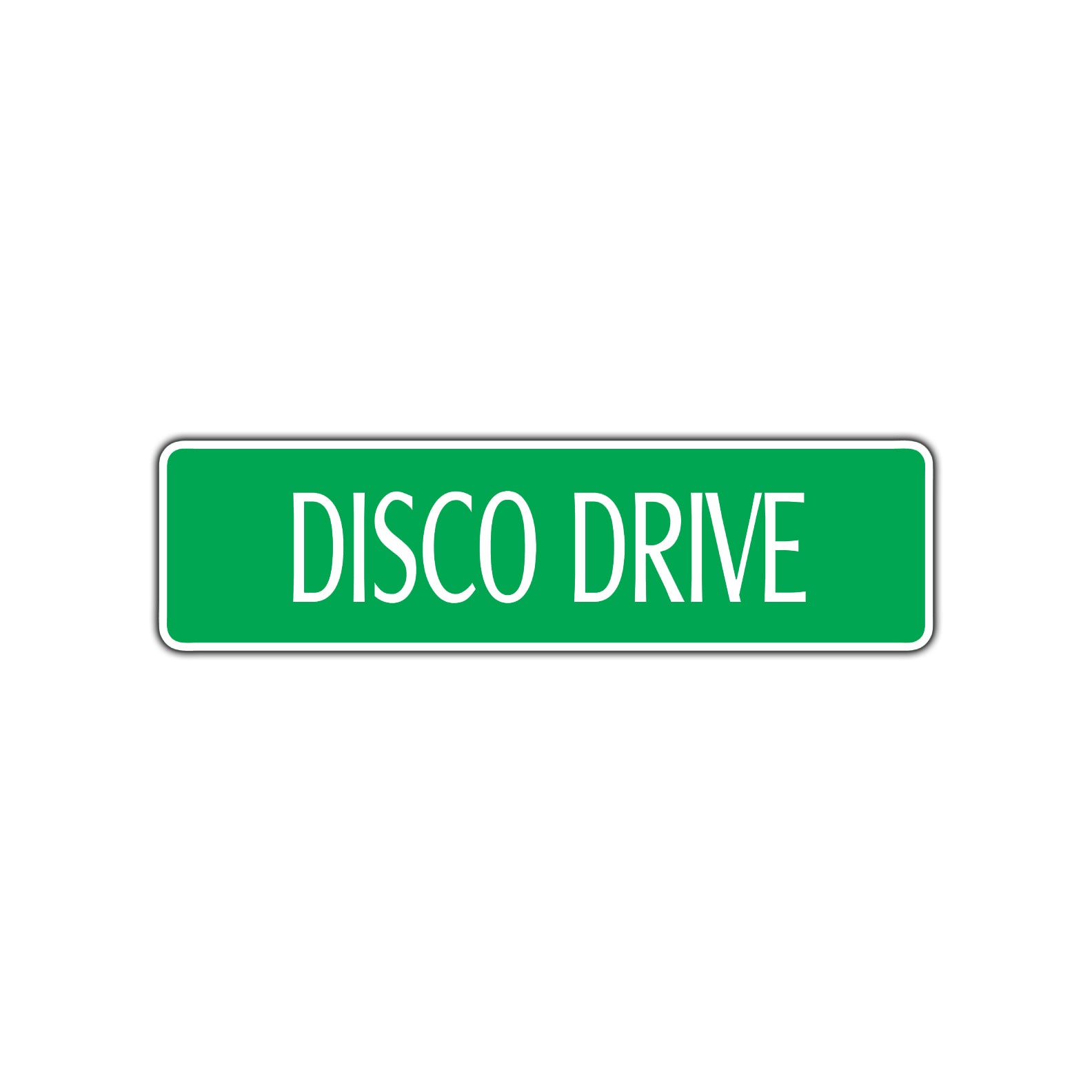 Disco Drive Musical Group Road Aluminum Metal Novelty Street Plate Sign Wall Gift Decor