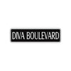 Diva Boulevard Road Aluminum Metal Novelty Street Plate Sign Wall Gift Decor