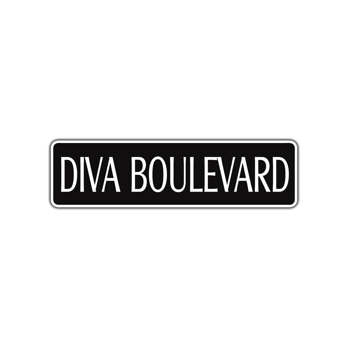 Diva Boulevard Road Aluminum Metal Novelty Street Plate Sign Wall Gift Decor