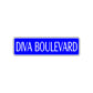 Diva Boulevard Road Aluminum Metal Novelty Street Plate Sign Wall Gift Decor