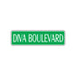 Diva Boulevard Road Aluminum Metal Novelty Street Plate Sign Wall Gift Decor