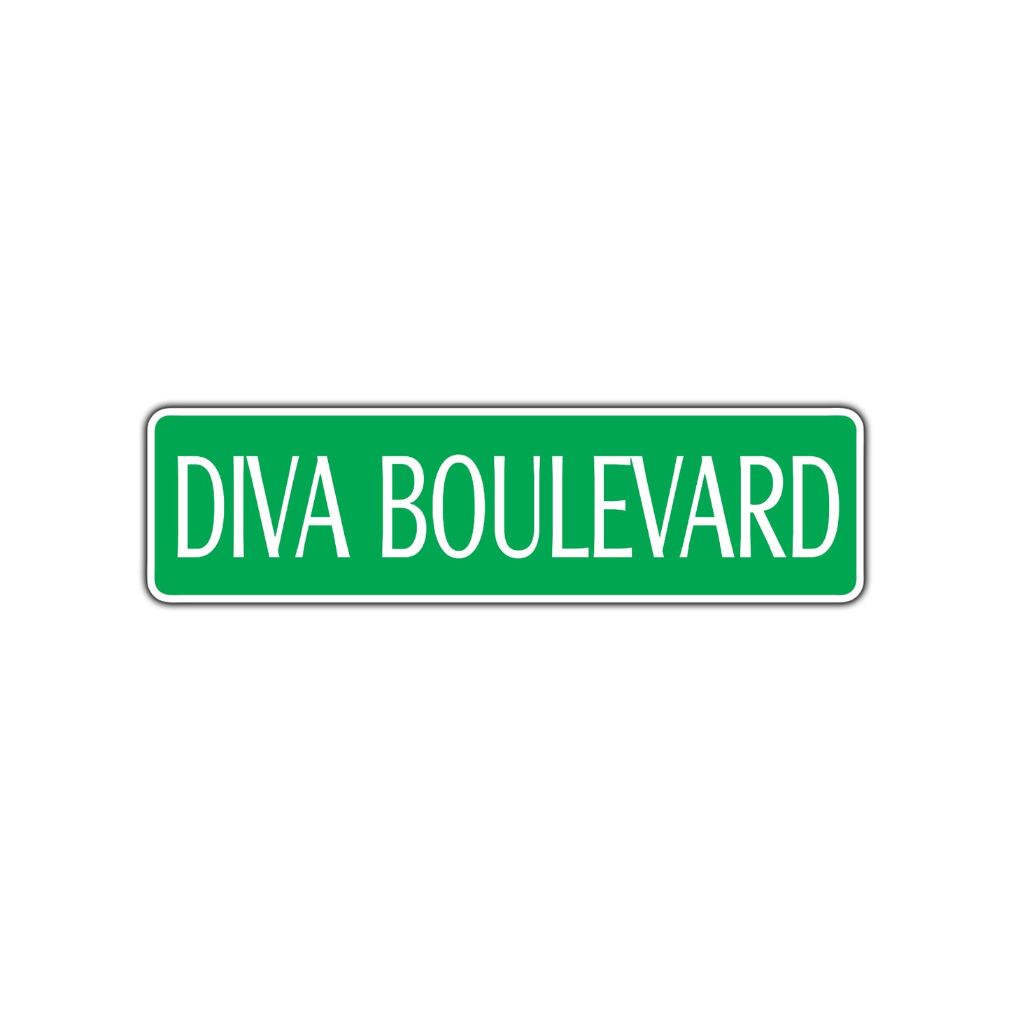 Diva Boulevard Road Aluminum Metal Novelty Street Plate Sign Wall Gift Decor
