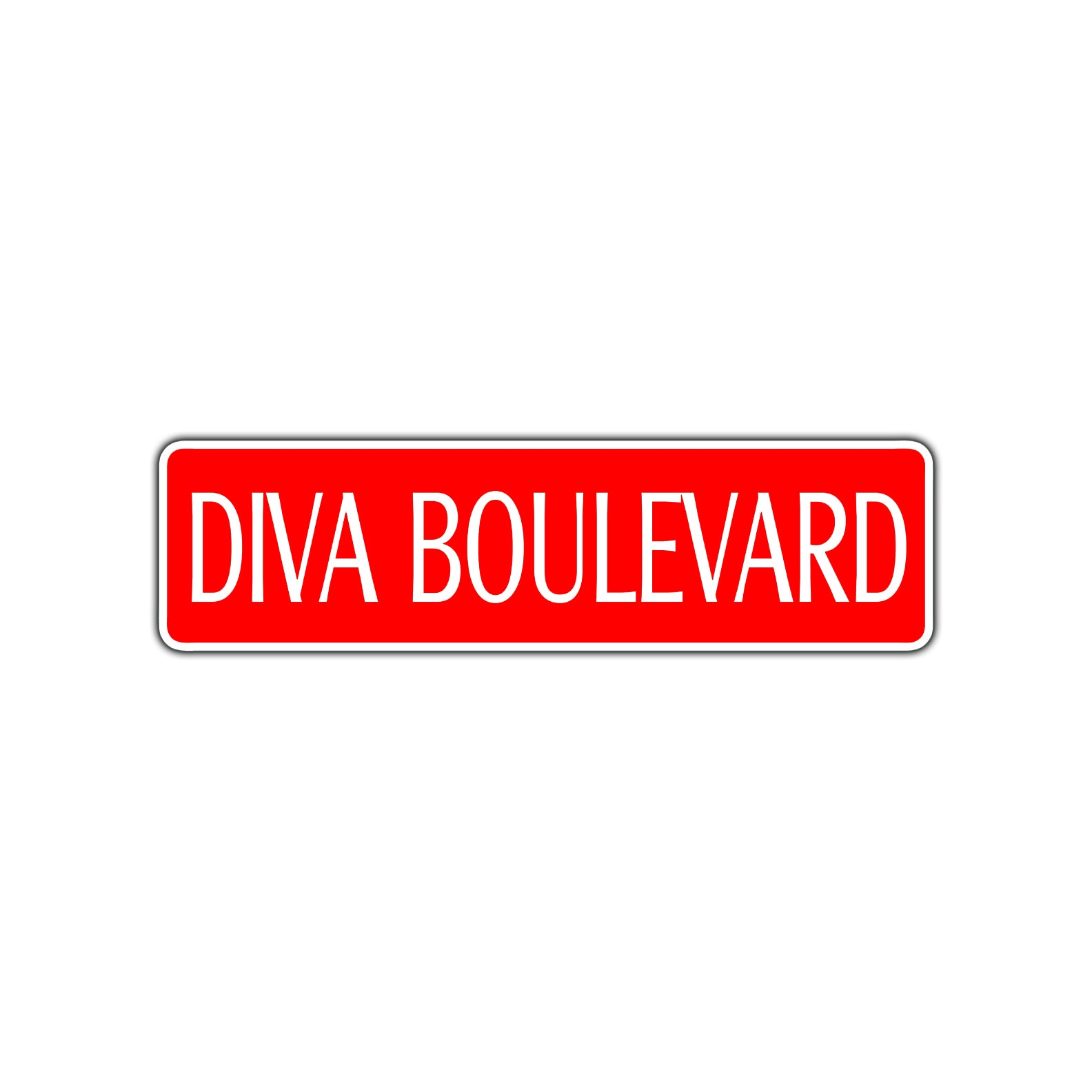 Diva Boulevard Road Aluminum Metal Novelty Street Plate Sign Wall Gift Decor