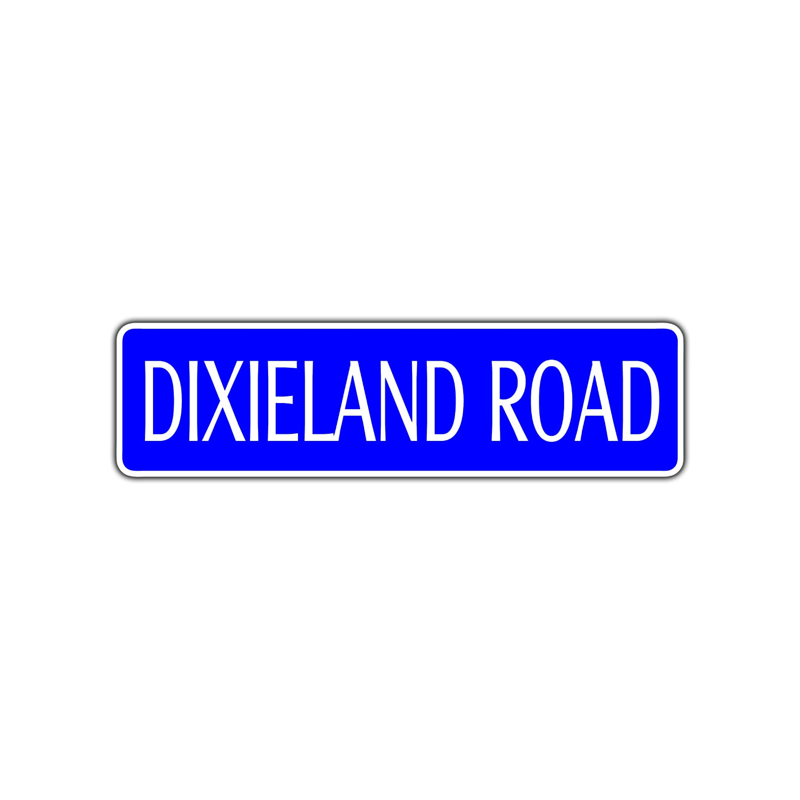 Dixieland Road Aluminum Metal Novelty Street Plate Sign Wall Gift Decor