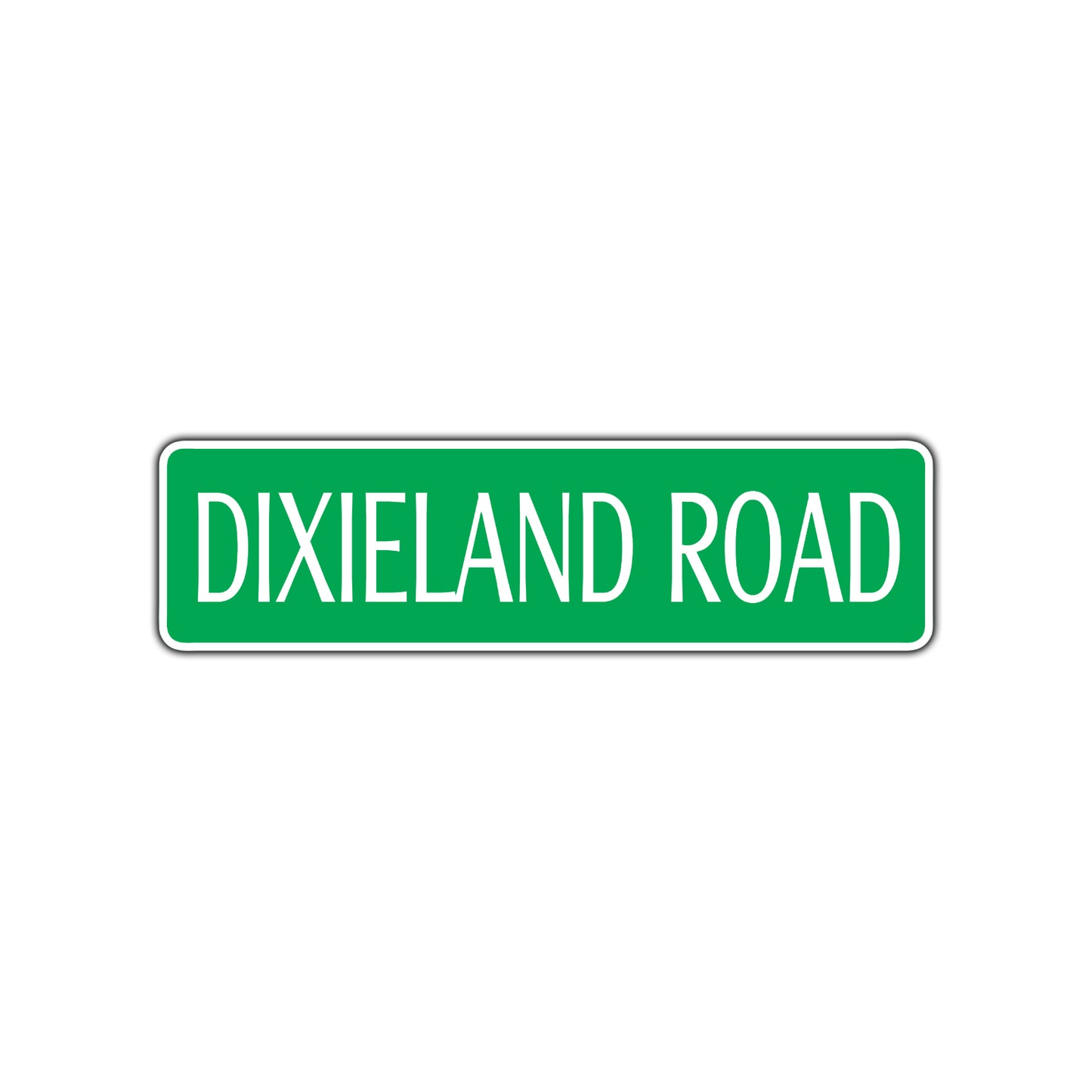 Dixieland Road Aluminum Metal Novelty Street Plate Sign Wall Gift Decor