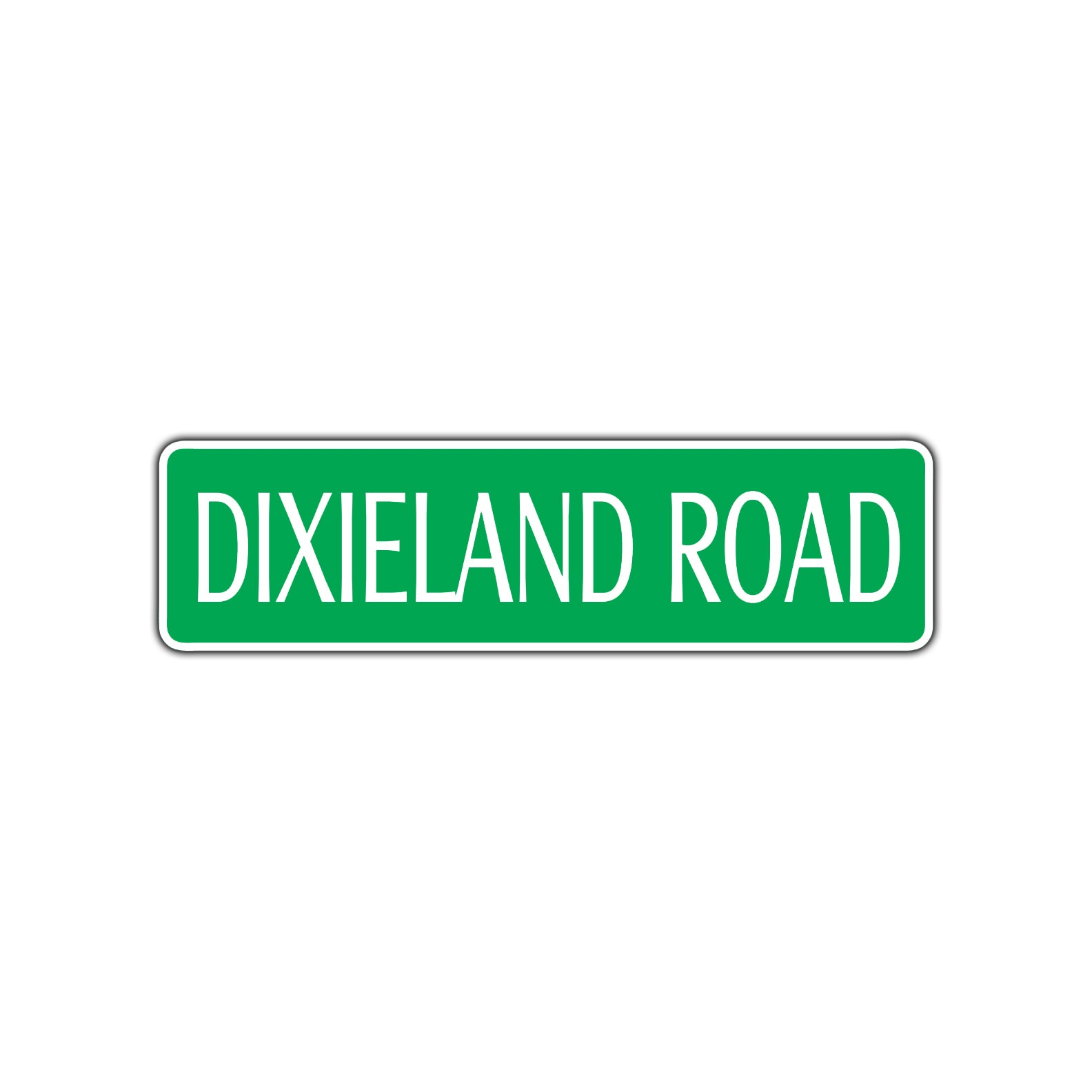 Dixieland Road Aluminum Metal Novelty Street Plate Sign Wall Gift Decor
