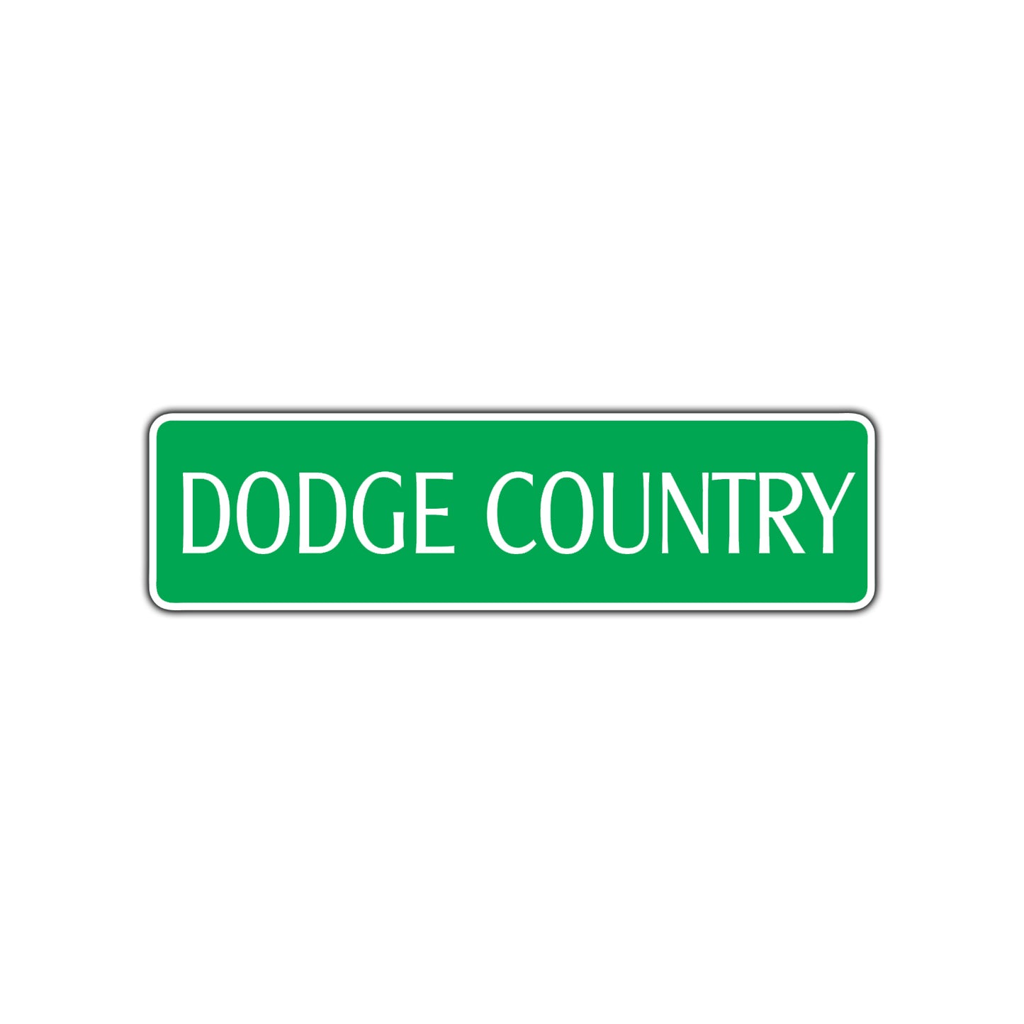 Dodge Country Road Aluminum Metal Novelty Street Plate Sign Wall Gift Decor