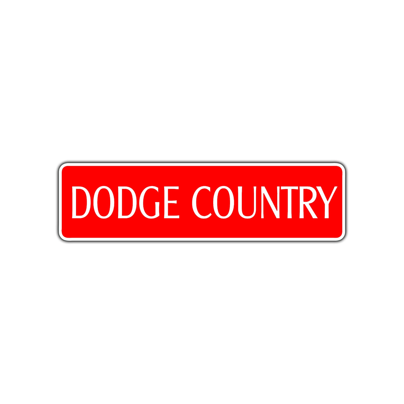 Dodge Country Road Aluminum Metal Novelty Street Plate Sign Wall Gift Decor