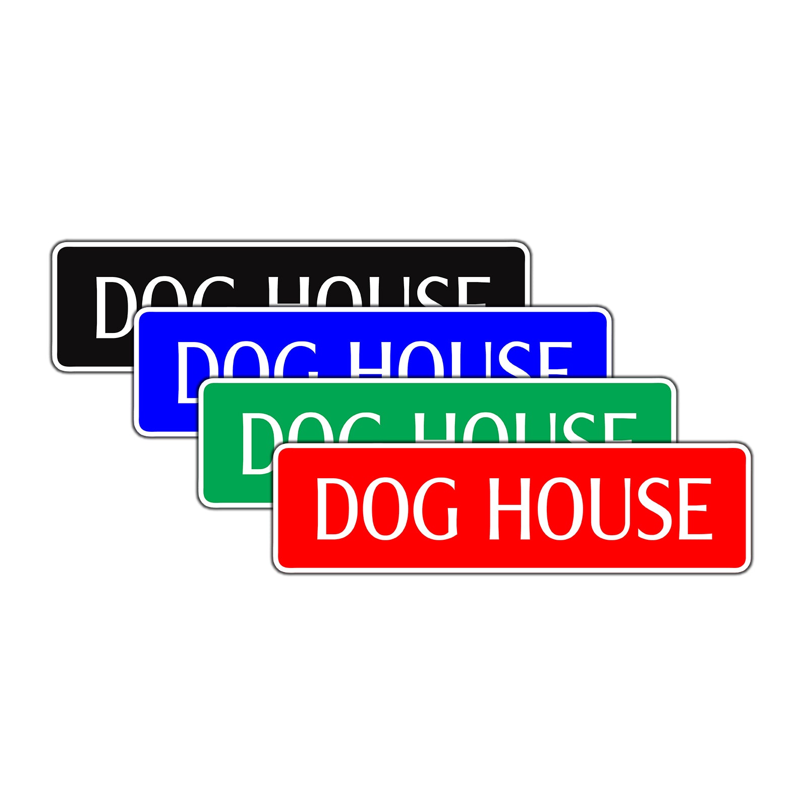 Dog House Road Aluminum Metal Novelty Street Plate Sign Wall Gift Decor