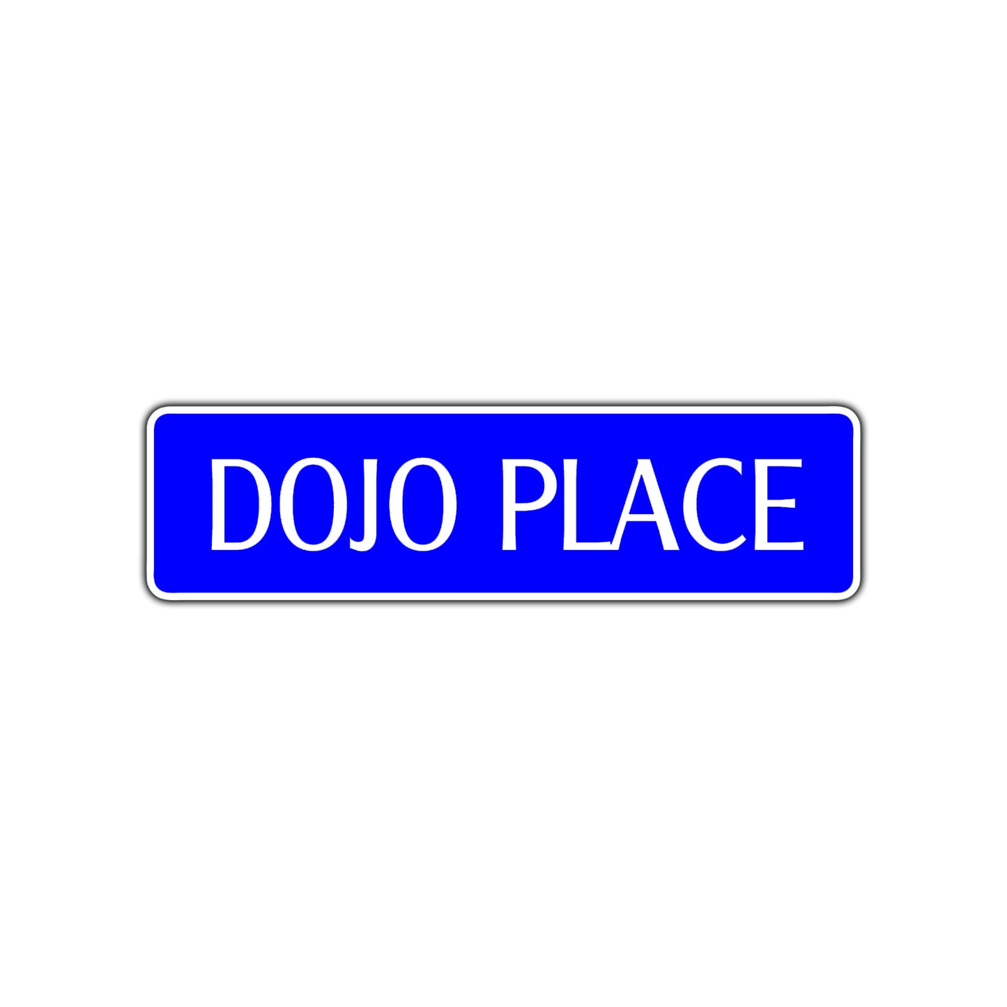 Dojo Place Karate MMA Fitness Road Aluminum Metal Novelty Street Plate Sign Wall Gift Decor