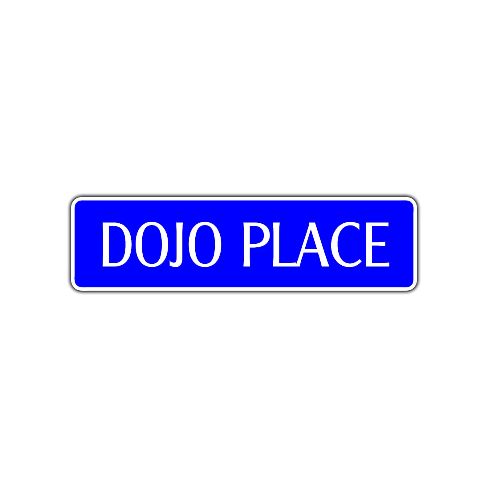 Dojo Place Karate MMA Fitness Road Aluminum Metal Novelty Street Plate Sign Wall Gift Decor