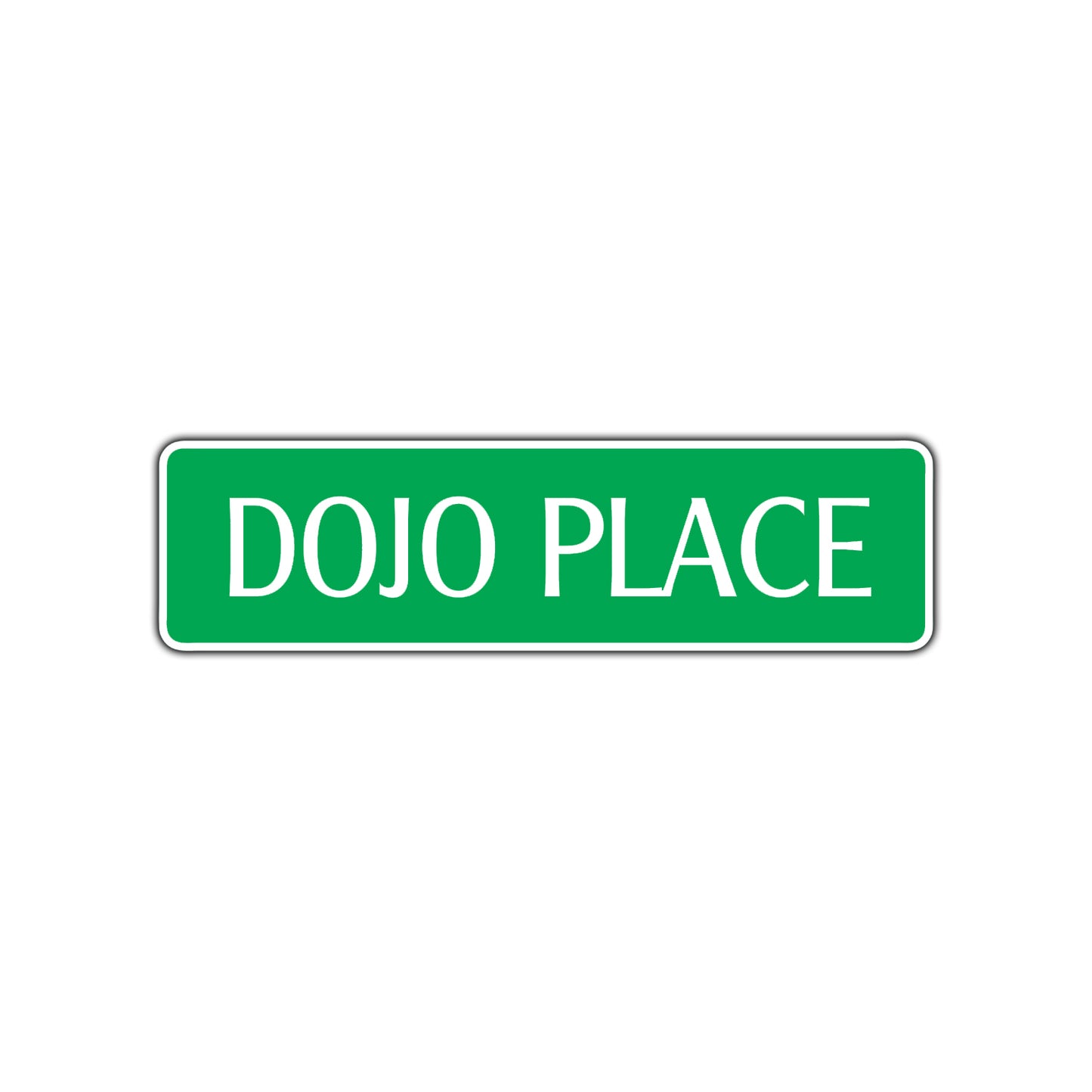 Dojo Place Karate MMA Fitness Road Aluminum Metal Novelty Street Plate Sign Wall Gift Decor