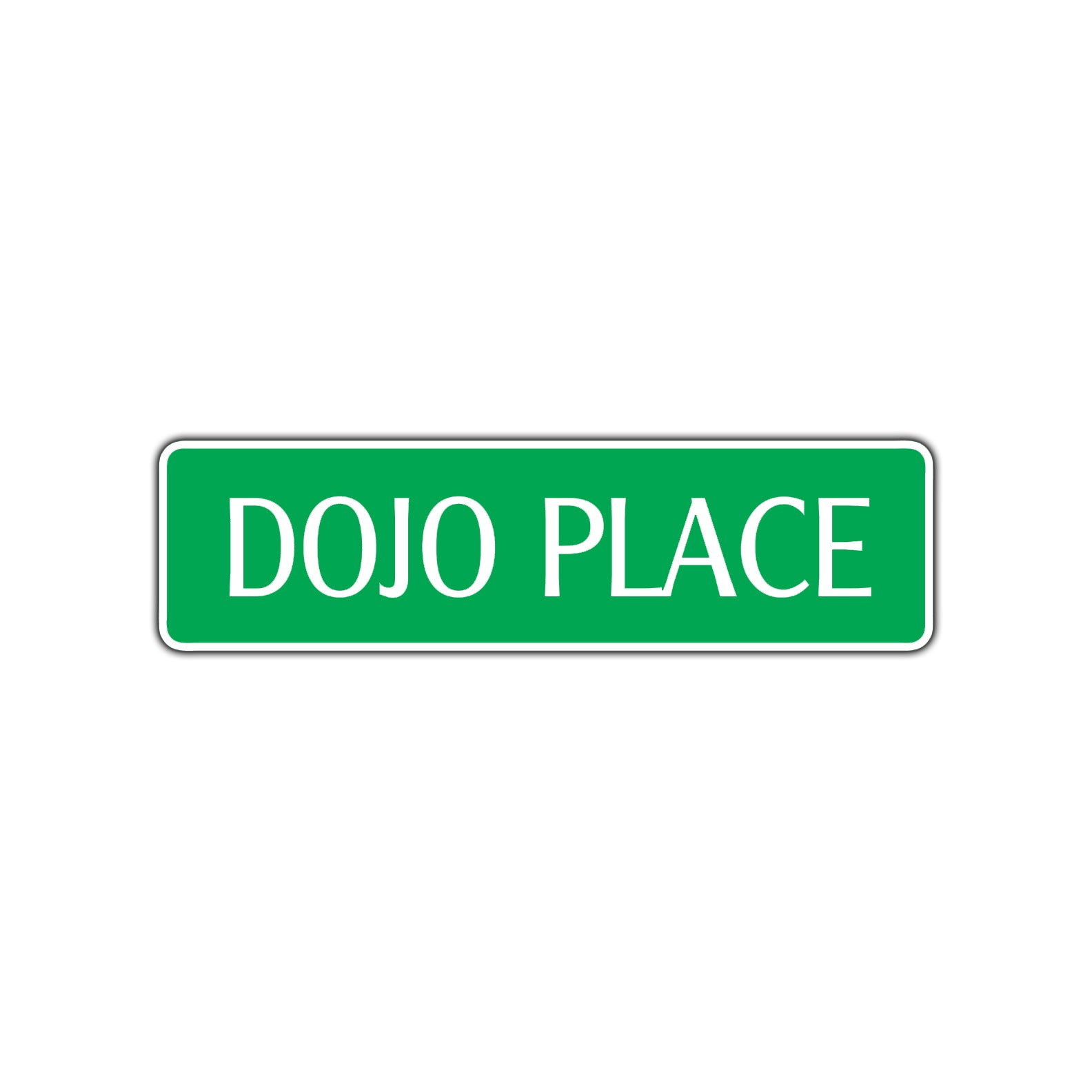 Dojo Place Karate MMA Fitness Road Aluminum Metal Novelty Street Plate Sign Wall Gift Decor
