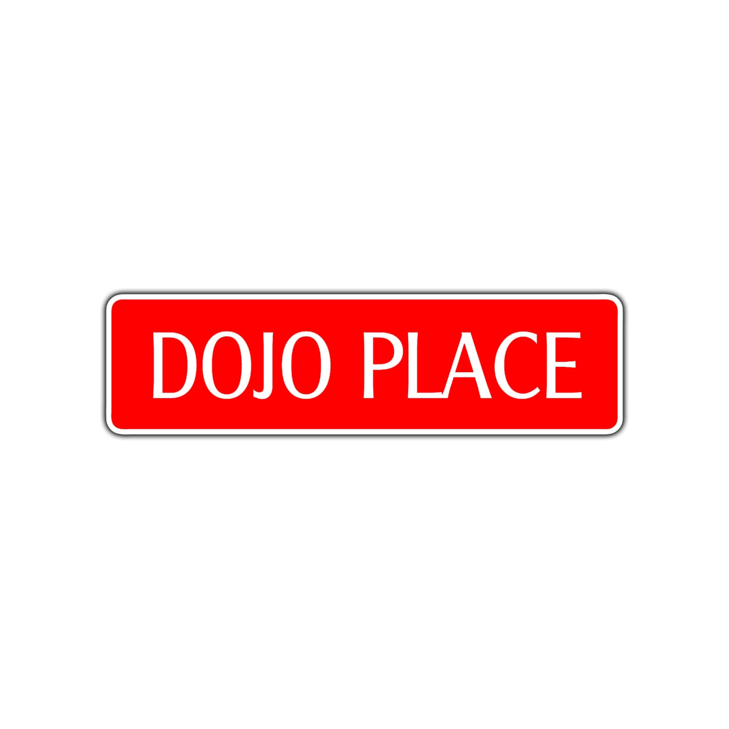 Dojo Place Karate MMA Fitness Road Aluminum Metal Novelty Street Plate Sign Wall Gift Decor