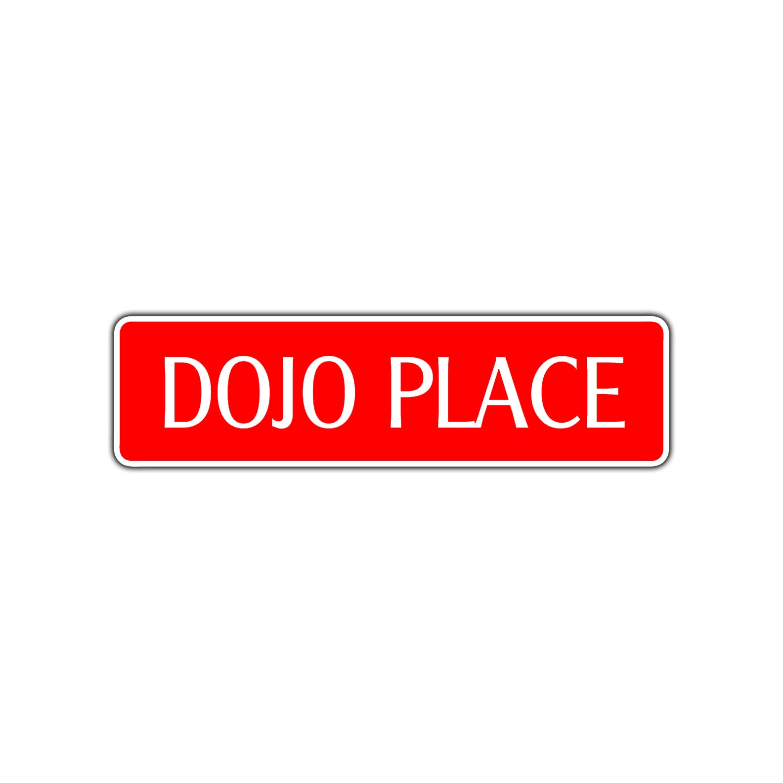 Dojo Place Karate MMA Fitness Road Aluminum Metal Novelty Street Plate Sign Wall Gift Decor