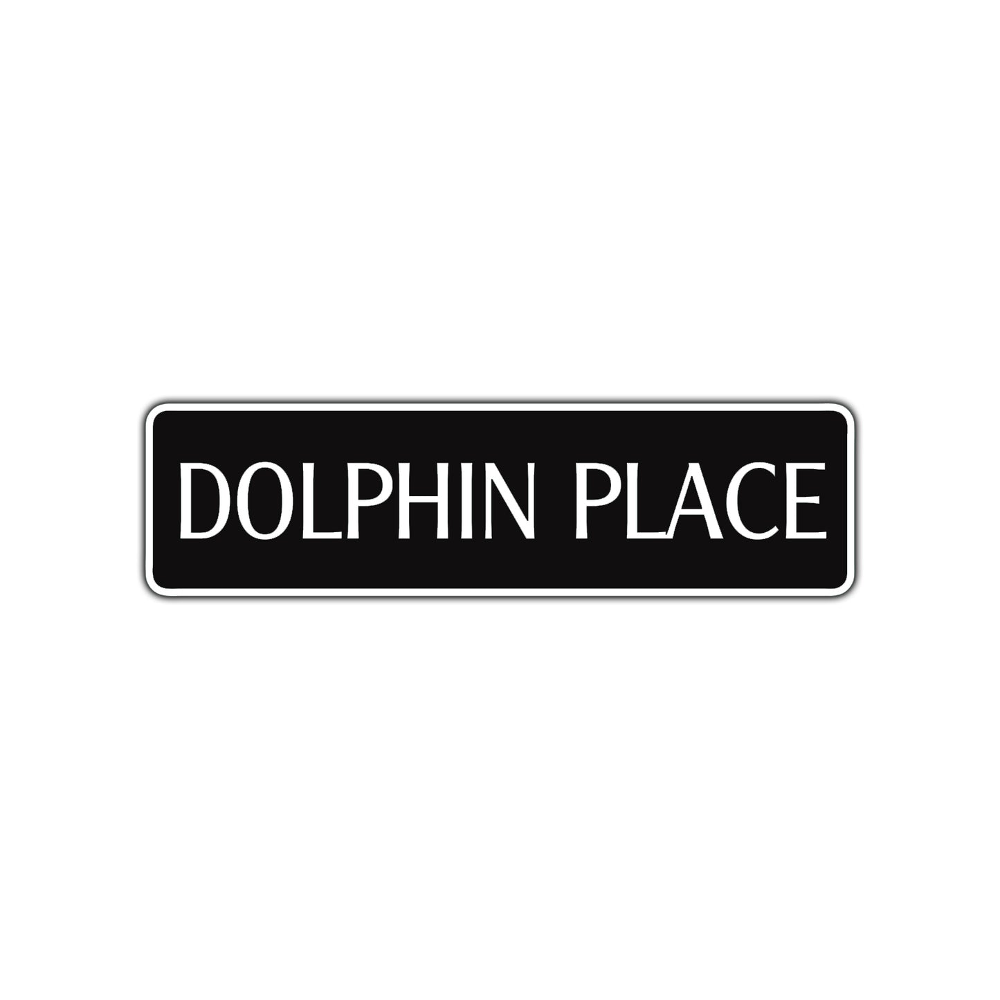 Dolphin Place Road Aluminum Metal Novelty Street Plate Sign Wall Gift Decor