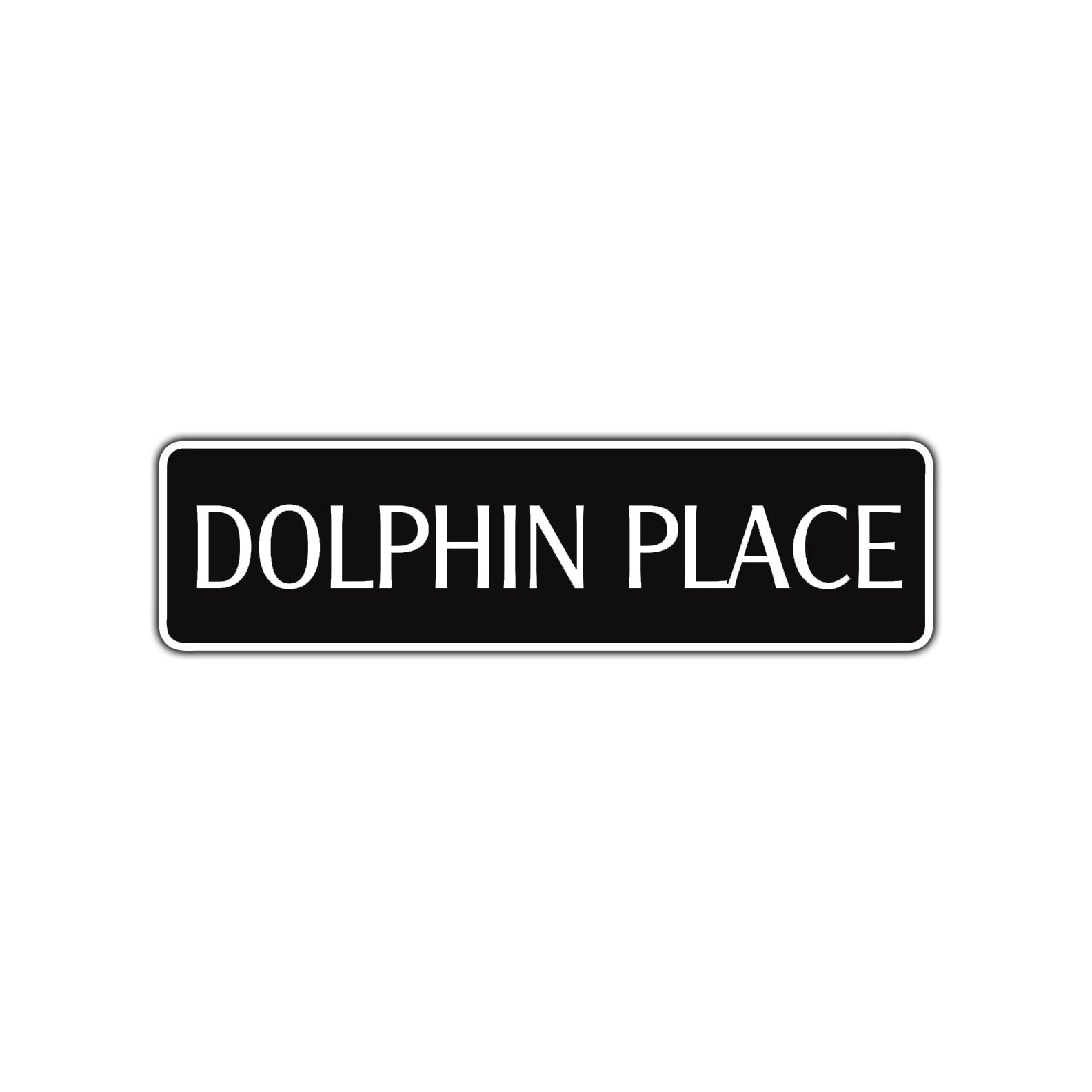 Dolphin Place Road Aluminum Metal Novelty Street Plate Sign Wall Gift Decor