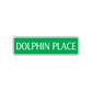 Dolphin Place Road Aluminum Metal Novelty Street Plate Sign Wall Gift Decor