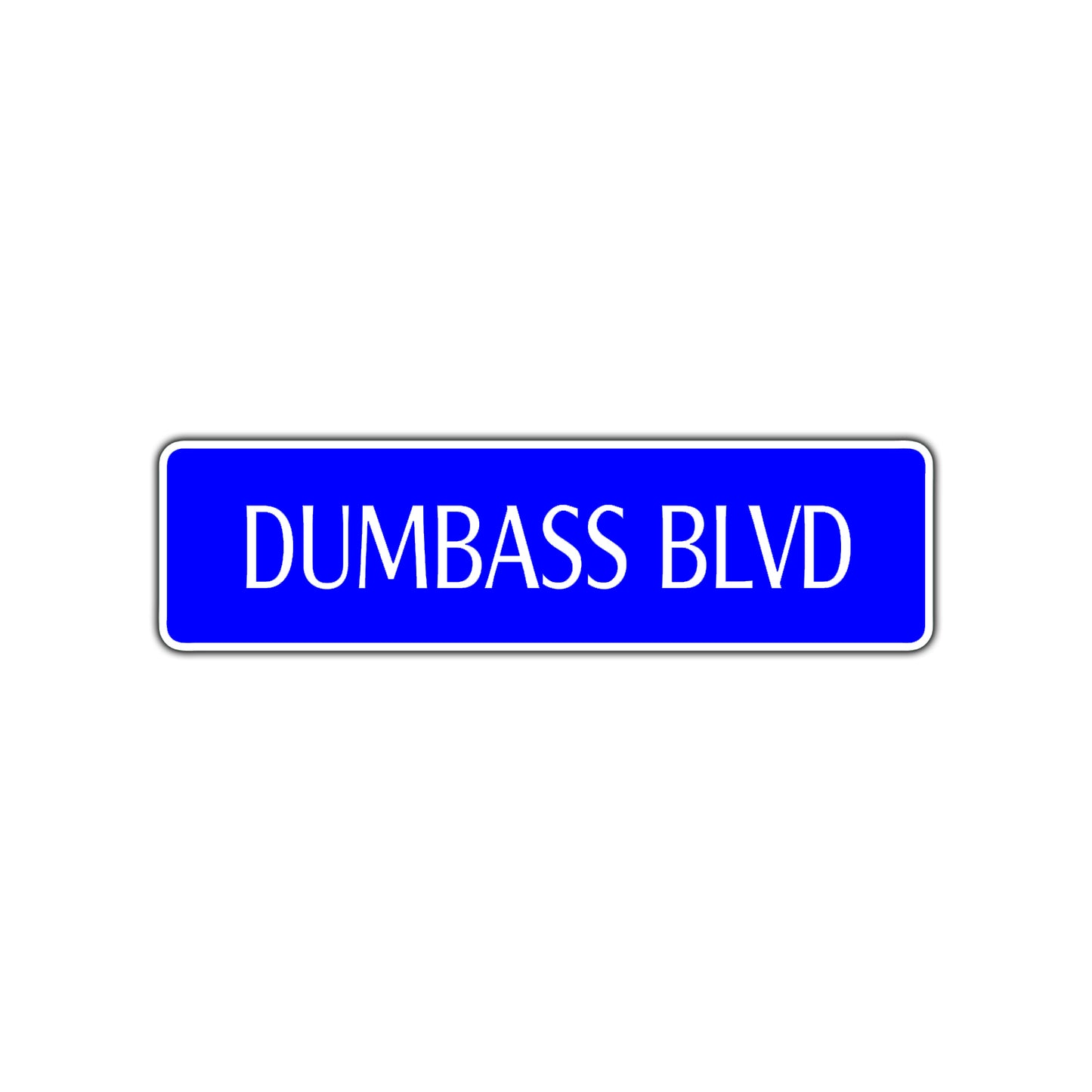 Dumb Boy Gift Friend Blvd Funny Road Aluminum Metal Novelty Street Plate Sign Wall Gift Decor