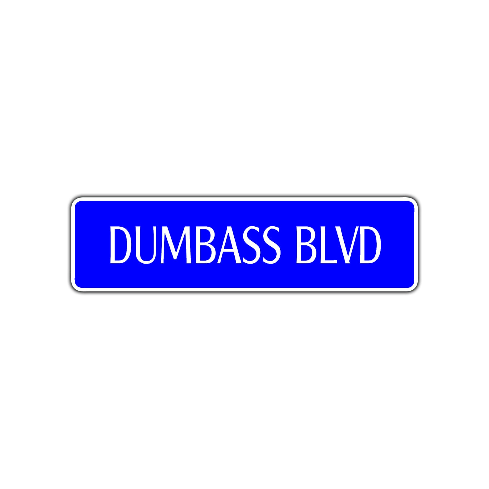 Dumb Boy Gift Friend Blvd Funny Road Aluminum Metal Novelty Street Plate Sign Wall Gift Decor