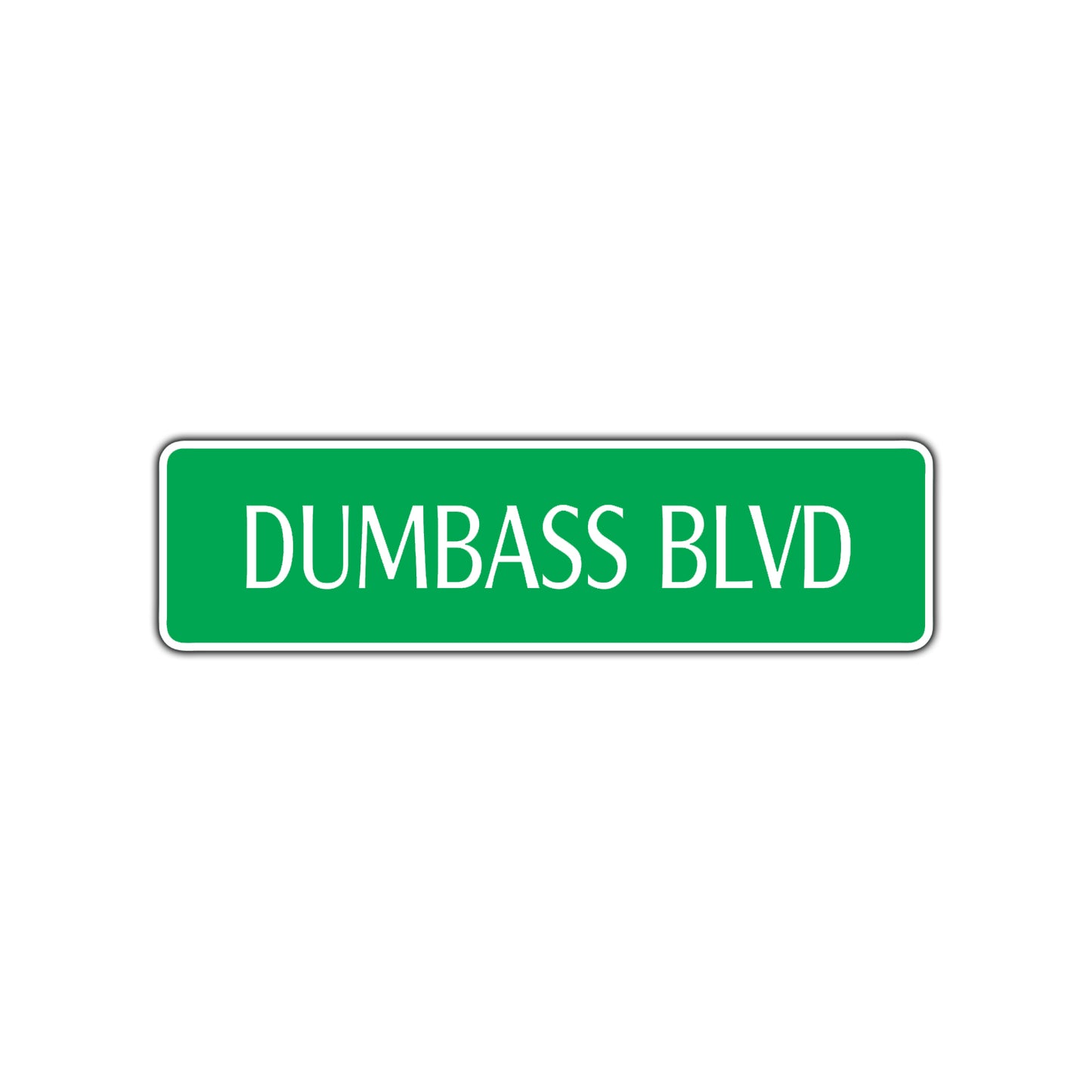 Dumb Boy Gift Friend Blvd Funny Road Aluminum Metal Novelty Street Plate Sign Wall Gift Decor