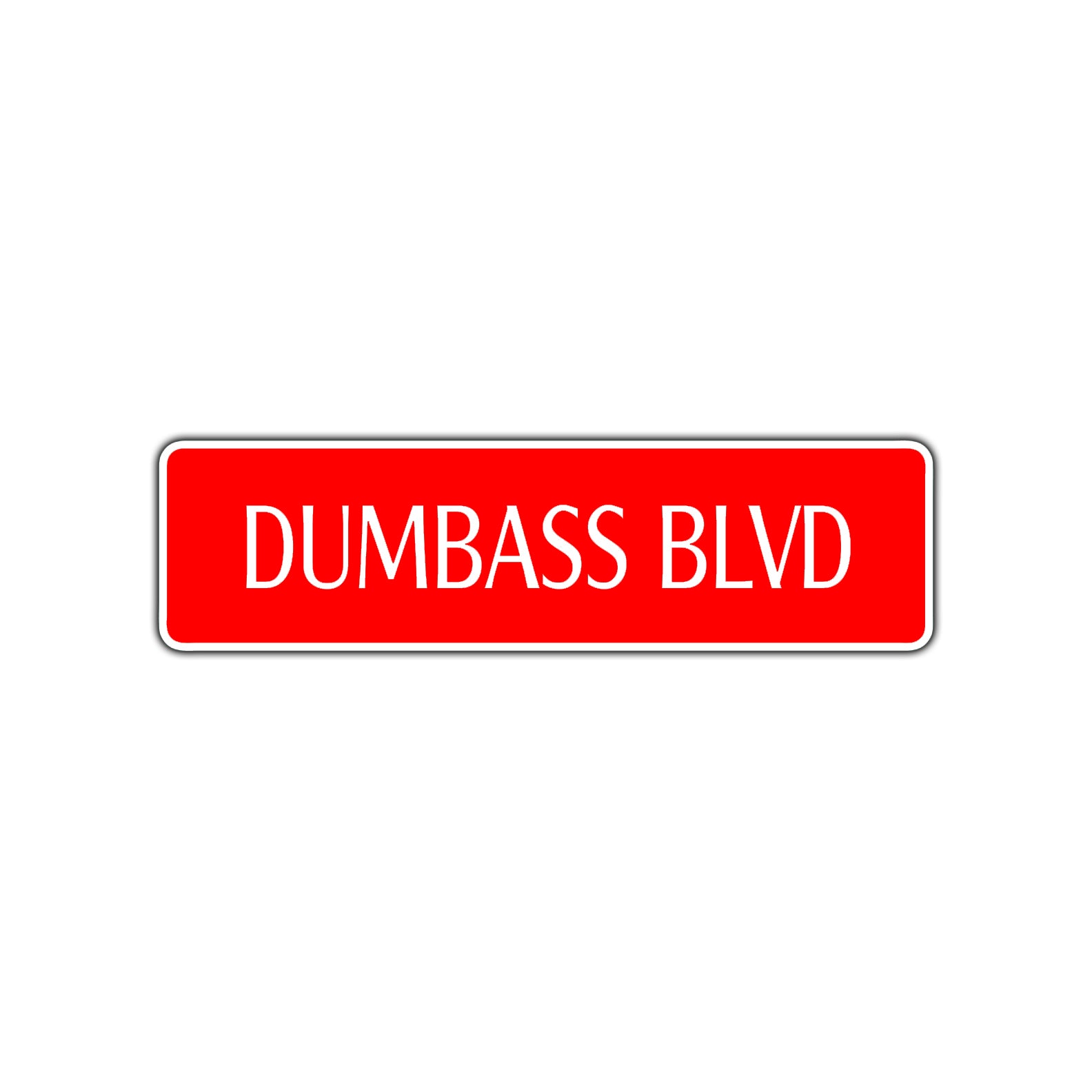 Dumb Boy Gift Friend Blvd Funny Road Aluminum Metal Novelty Street Plate Sign Wall Gift Decor
