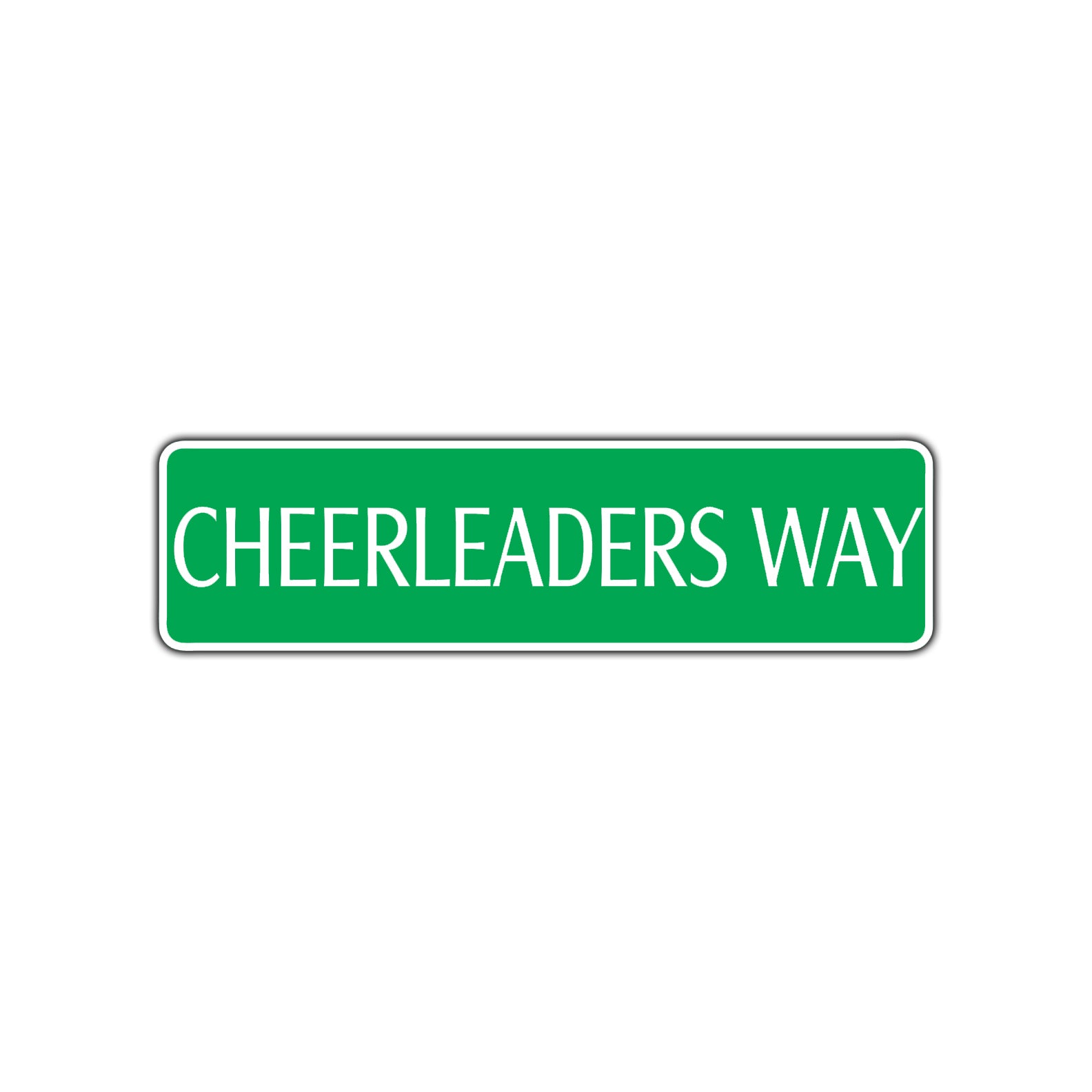 Cheerleaders Way Road Aluminum Metal Novelty Street Plate Sign Wall Gift Decor