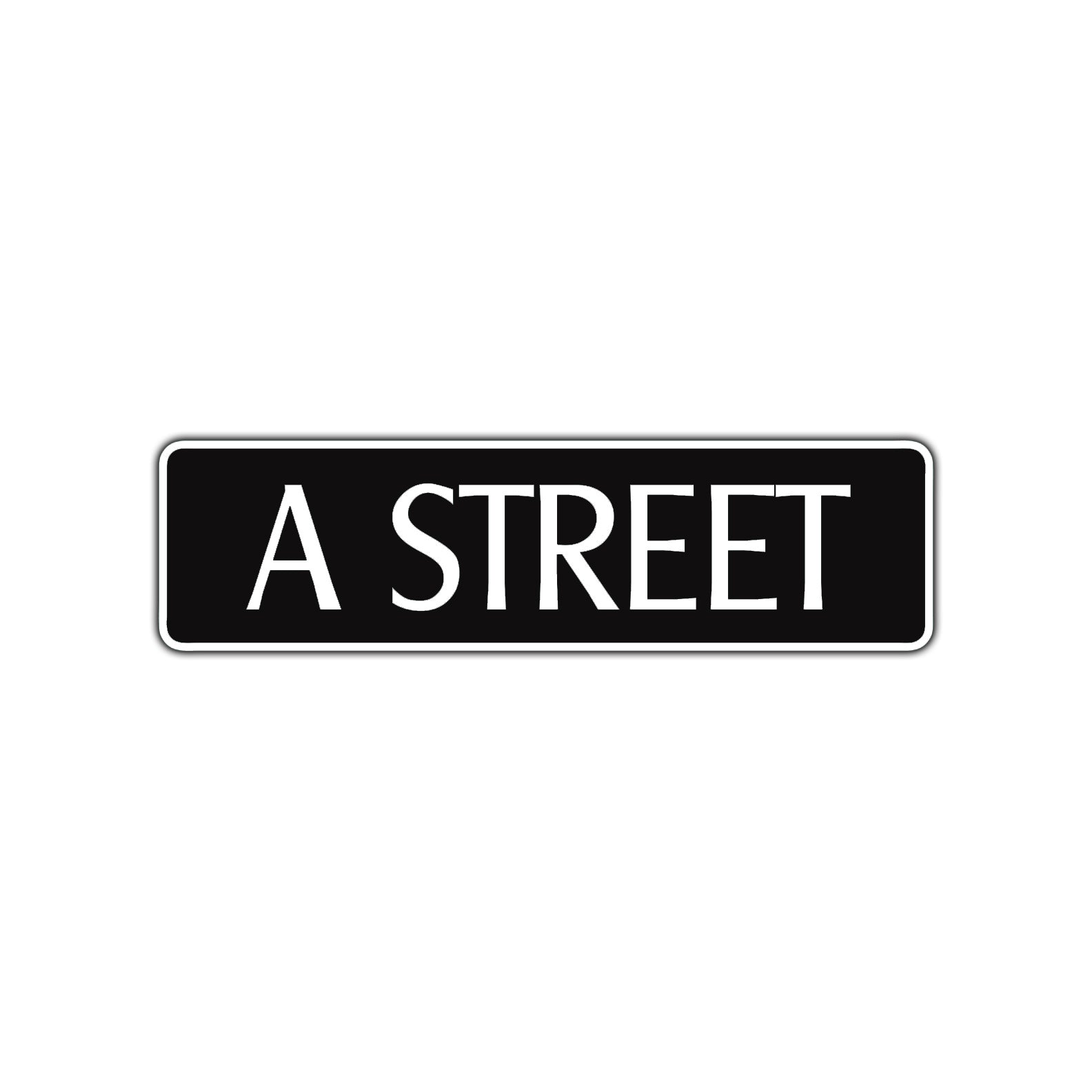 A Street Name Letter Road Aluminum Metal Novelty Street Plate Sign Wall Gift Decor